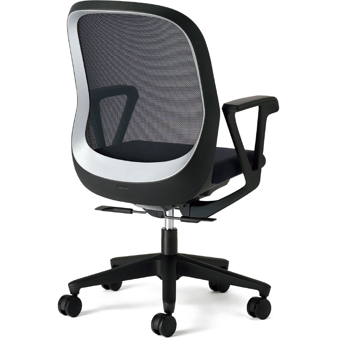 KB-FT61MKL-S BK チェア Fita2 バイカラーフレーム 樹脂脚 プラス[家具] ループ肘(固定) サテンシルバー/ブラック色   KB-FT61MKL-S BK