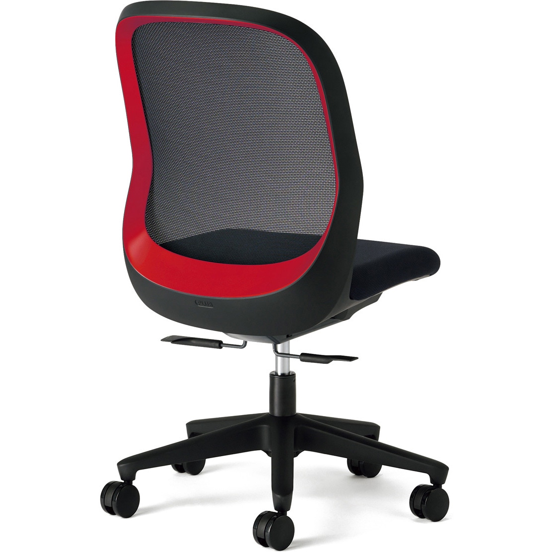 KC-FT61MKL-R BK チェア Fita2 バイカラーフレーム 樹脂脚 プラス[家具] 肘なし エモーショナルレッド/ブラック色   KC-FT61MKL-R BK