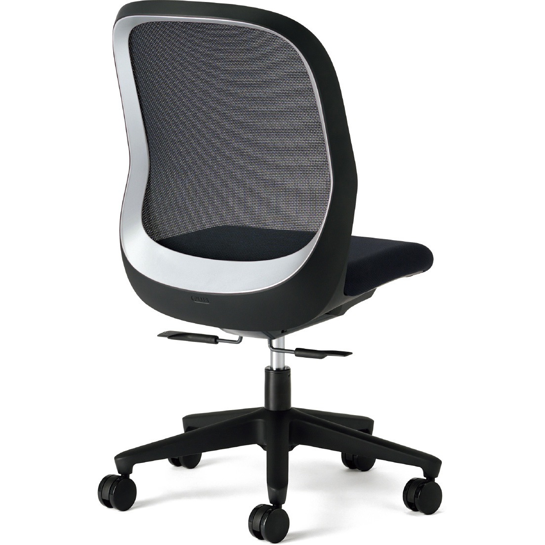 KC-FT61MKL-S BK チェア Fita2 バイカラーフレーム 樹脂脚 プラス[家具] 肘なし サテンシルバー/ブラック色   KC-FT61MKL-S BK