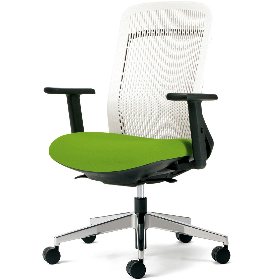 KD-TR53SEL YG チェア Try アルミ脚 ハイバック ホワイトシェル(組立サービス付き) プラス[家具] 組立・設置・取付 アジャスト肘   KD-TR53SEL YG