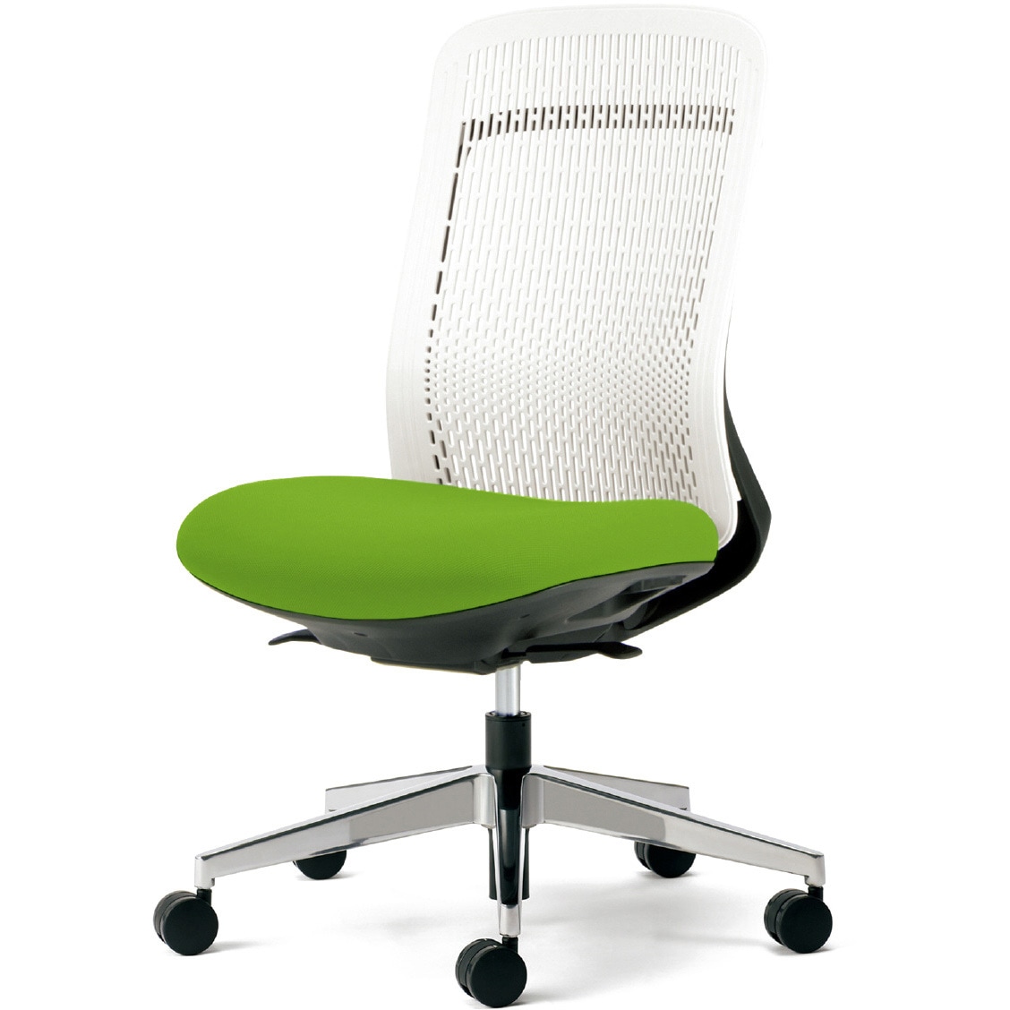 KC-TR53SEL YG チェア Try アルミ脚 ハイバック ホワイトシェル(組立サービス付き) プラス[家具] 組立・設置・取付 肘なし   KC-TR53SEL YG