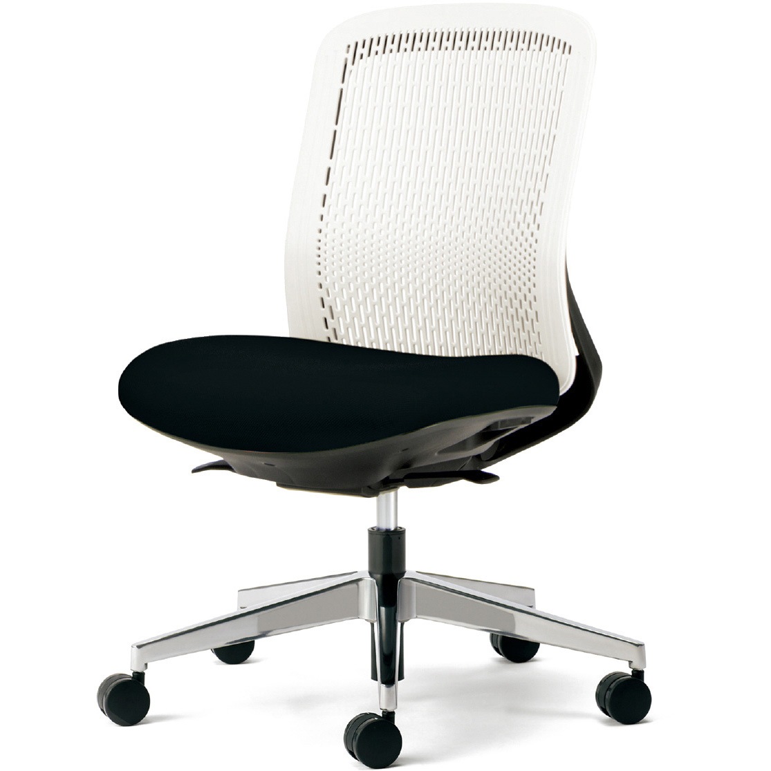 KC-TR52SEL BK チェア Try アルミ脚 ローバック ホワイトシェル(組立サービス付き) プラス[家具] 組立・設置・取付 肘なし   KC-TR52SEL BK