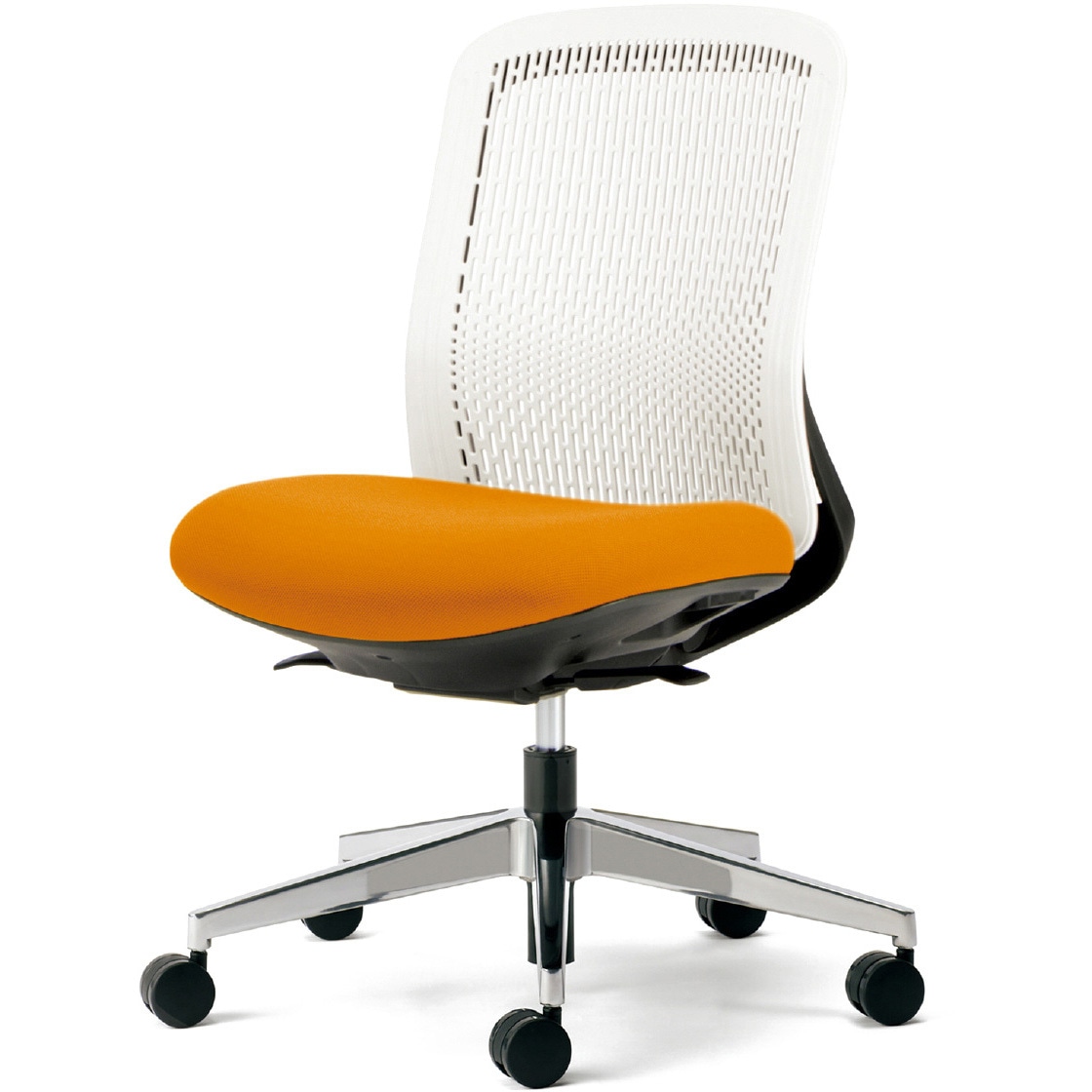 KC-TR52SEL OR チェア Try アルミ脚 ローバック ホワイトシェル(組立サービス付き) プラス[家具] 組立・設置・取付 肘なし   KC-TR52SEL OR