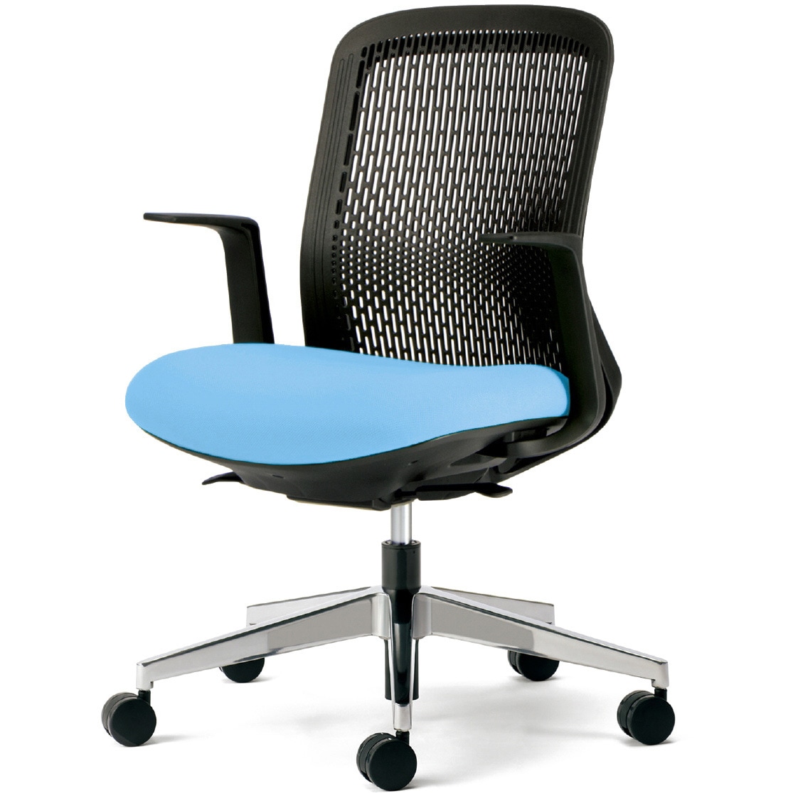 KB-TR62SEL SB チェア Try アルミ脚 ローバック スモークブラックシェル(組立サービスなし) プラス[家具] L型肘(固定)   KB-TR62SEL SB 32,487円