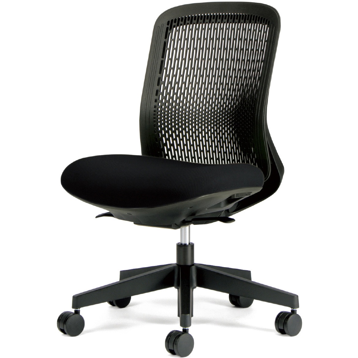 KC-TR60SEL BK チェア Try 樹脂脚 ローバック スモークブラックシェル(組立サービスなし) プラス[家具] 肘なし   KC-TR60SEL BK