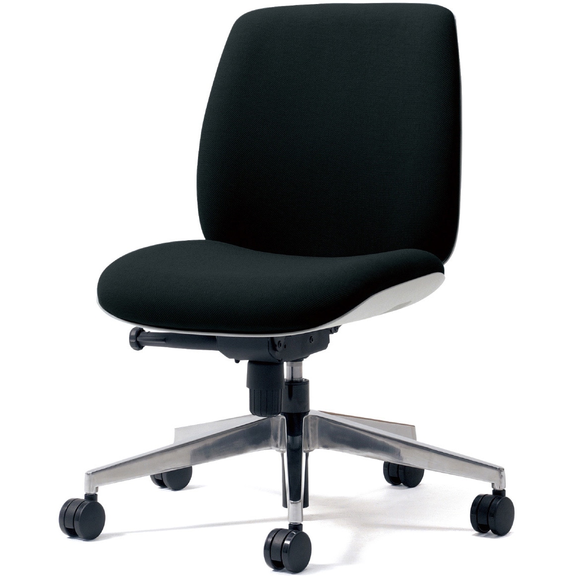 KC-UC54SEL-N BK チェア Uチェア ローバック アルミ脚 ホワイトシェル(組立サービスなし) プラス[家具] 肘なし   KC-UC54SEL-N BK