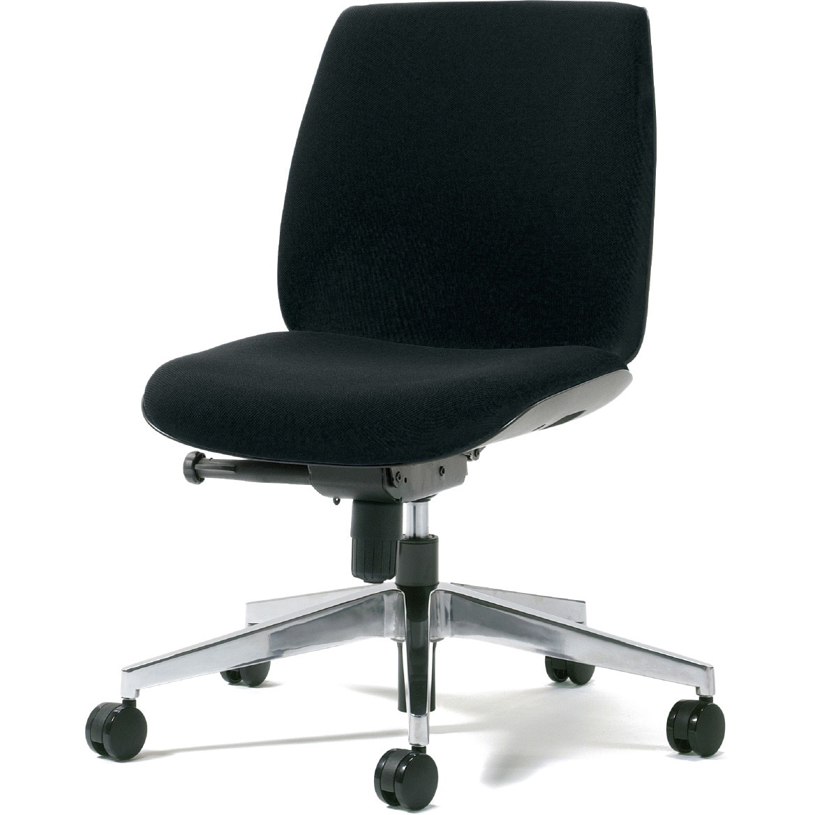 KC-UC64SEL-N BK チェア Uチェア ローバック アルミ脚 ブラックシェル(組立サービス付き) プラス[家具] 組立・設置・取付 肘なし   KC-UC64SEL-N BK