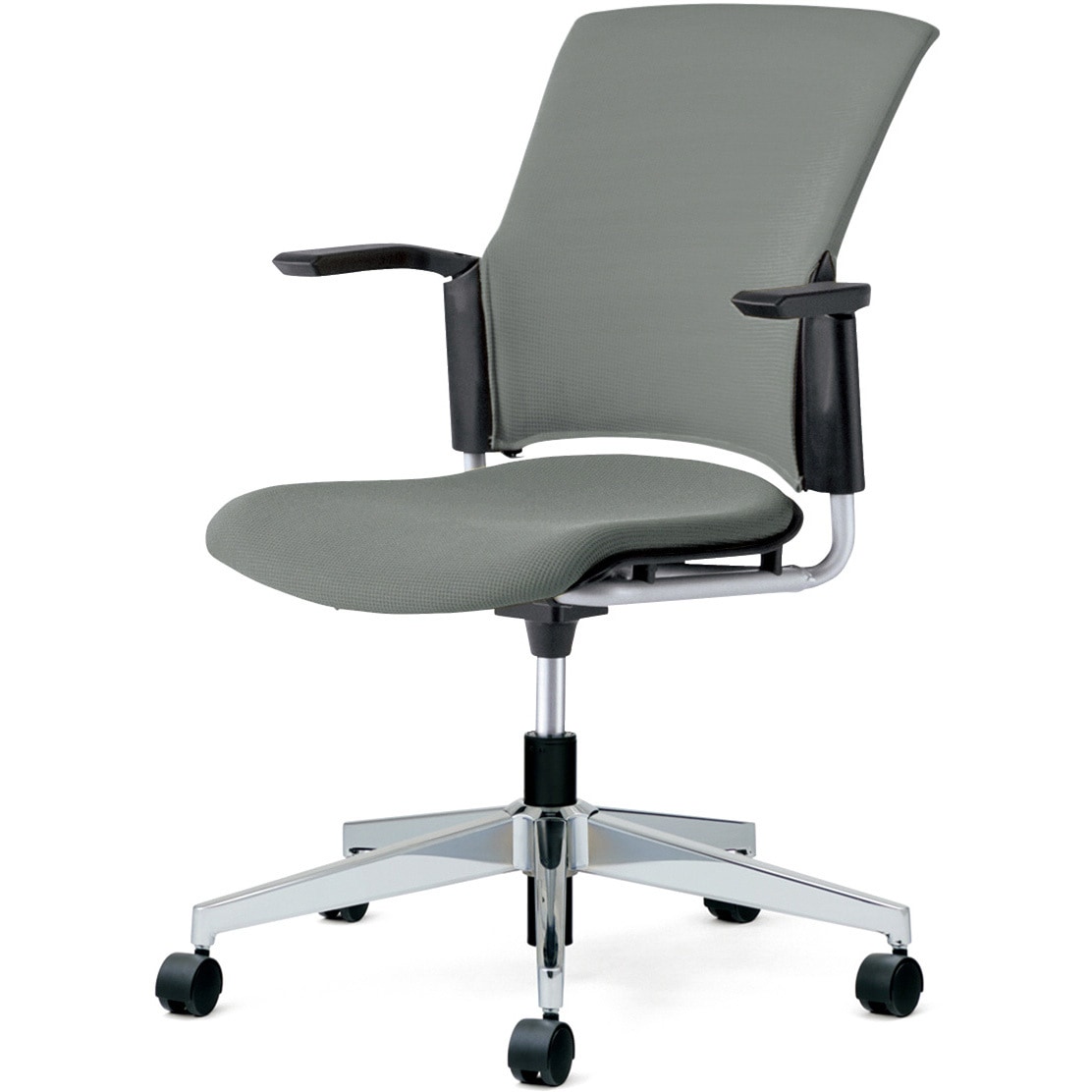 MB-W64SL-N CGY チェア チェダーC 回転脚 背クッション 肘付 1台 プラス[家具] 【通販モノタロウ】