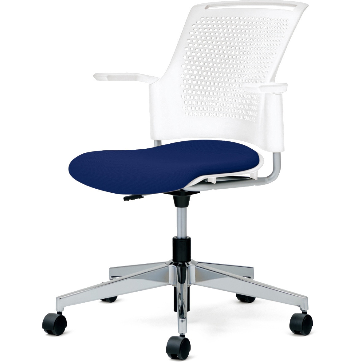 MB-W55SHL-N NBL チェア チェダーC 回転脚 背ヌード 肘付 1台 プラス[家具] 【通販モノタロウ】