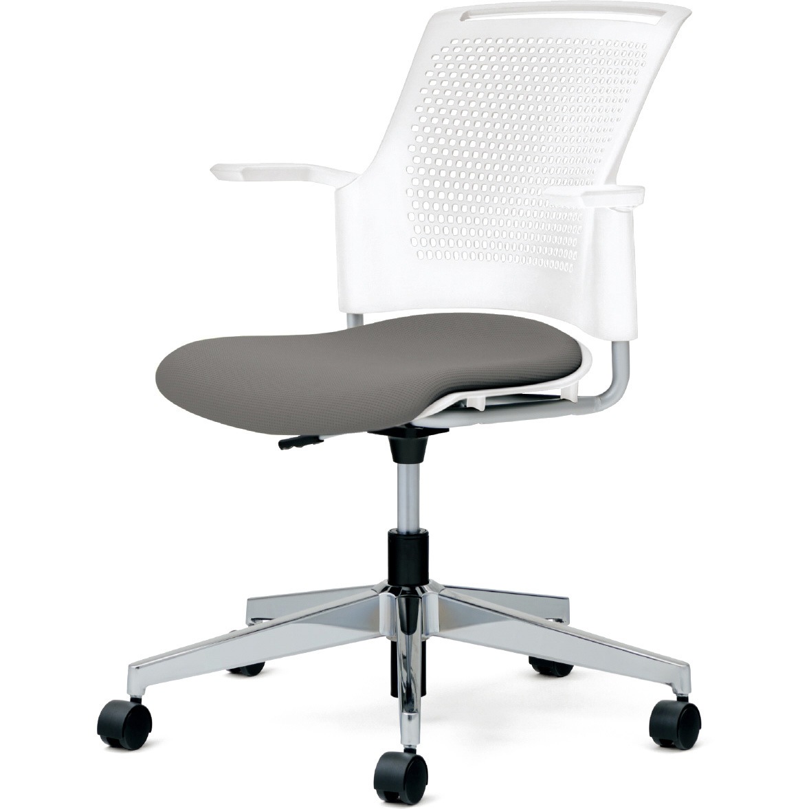 MB-W55SHL-N CGY チェア チェダーC 回転脚 背ヌード 肘付 1台 プラス[家具] 【通販モノタロウ】