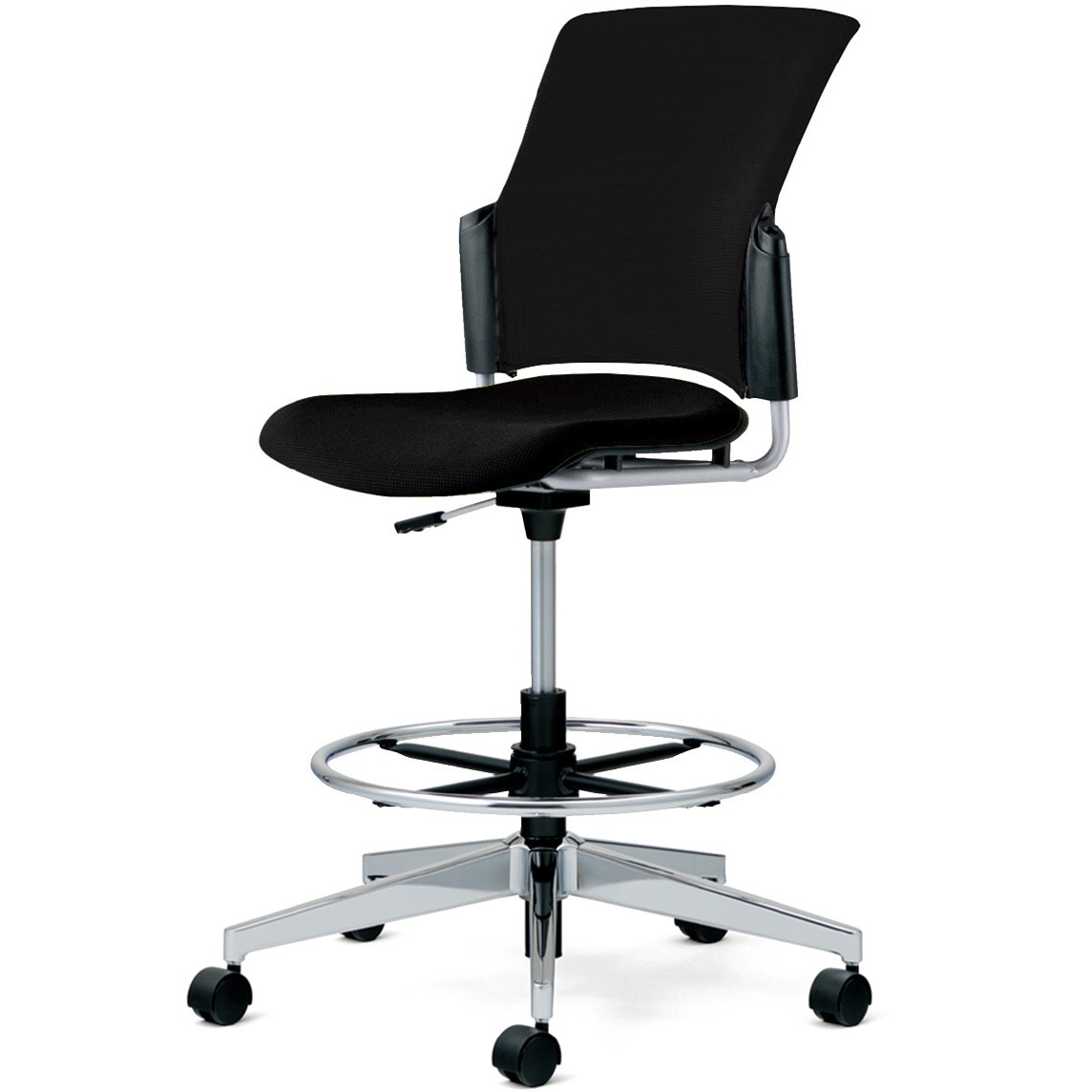 MC-W66SL-2N SBK チェア チェダーC 回転脚ハイタイプ 背クッション 肘なし 1台 プラス[家具] 【通販モノタロウ】 38,987円