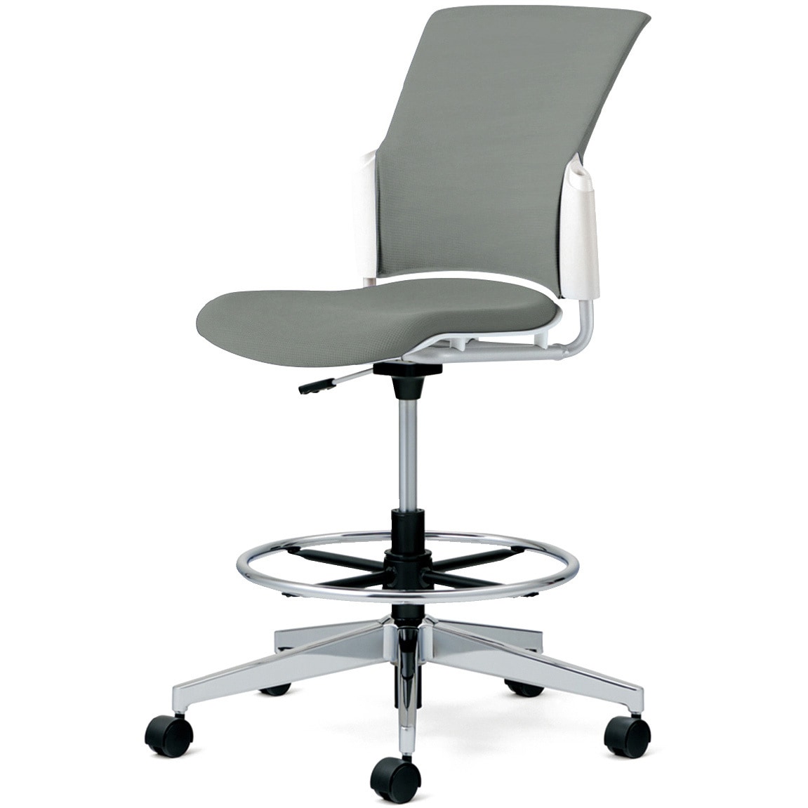 MC-W56SL-2N CGY チェア チェダーC 回転脚ハイタイプ 背クッション 肘なし 1台 プラス[家具] 【通販モノタロウ】