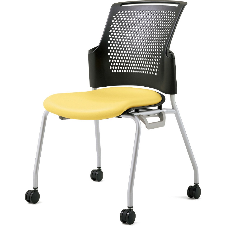 MC-W63NH YL チェア チェダーC ビニルレザー張り キャスター脚 背ヌード 肘なし 1台 プラス[家具] 【通販モノタロウ】