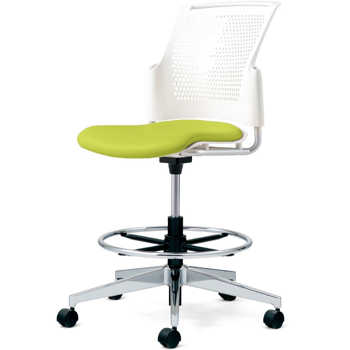 MC-W57NHL-N YG チェア チェダーC ビニルレザー張り 回転脚ハイタイプ 背ヌード 肘なし 1台 プラス[家具] 【通販モノタロウ】