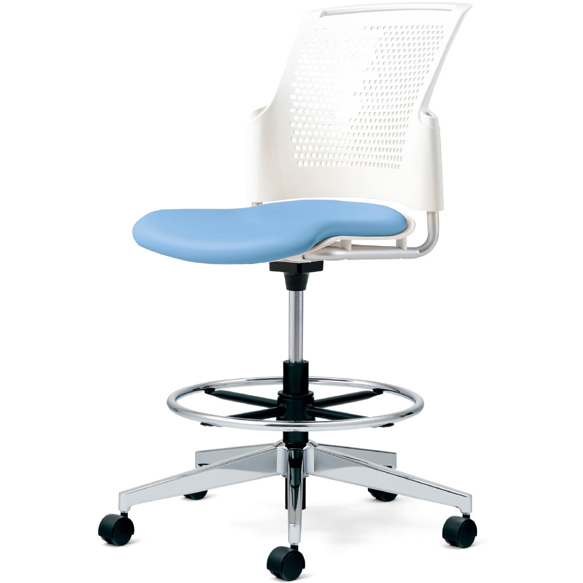 MC-W57NHL-N LB チェア チェダーC ビニルレザー張り 回転脚ハイタイプ 背ヌード 肘なし 1台 プラス[家具] 【通販モノタロウ】