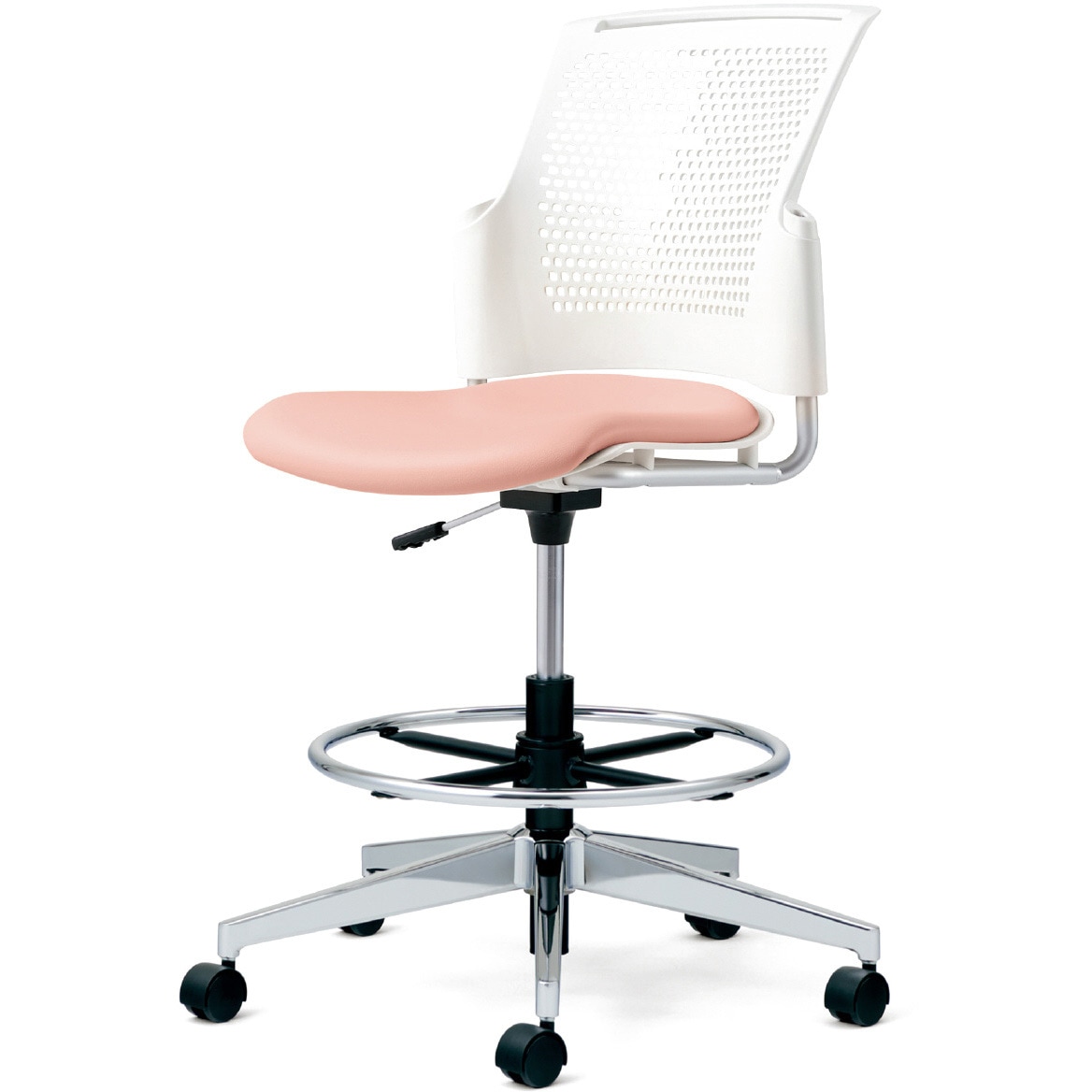 MC-W57NHL-N PK チェア チェダーC ビニルレザー張り 回転脚ハイタイプ 背ヌード 肘なし 1台 プラス[家具] 【通販モノタロウ】 40,287円