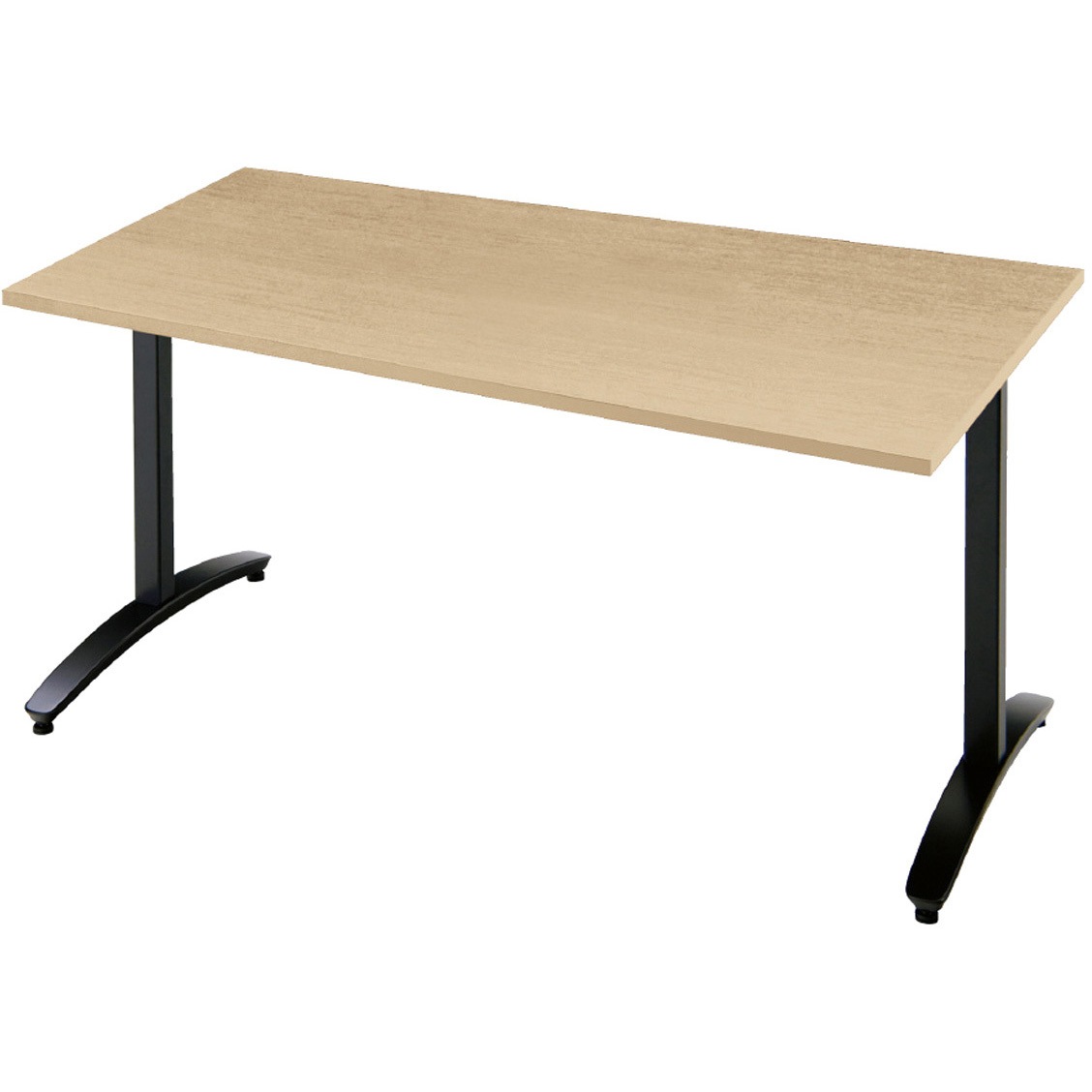 NN-1509TARV SW/BK 会議テーブル ロンナ 抗ウイルス天板 T字脚アジャスタータイプ 長方形(組立サービス付き) 1台 プラス[家具] 【通販モノタロウ】