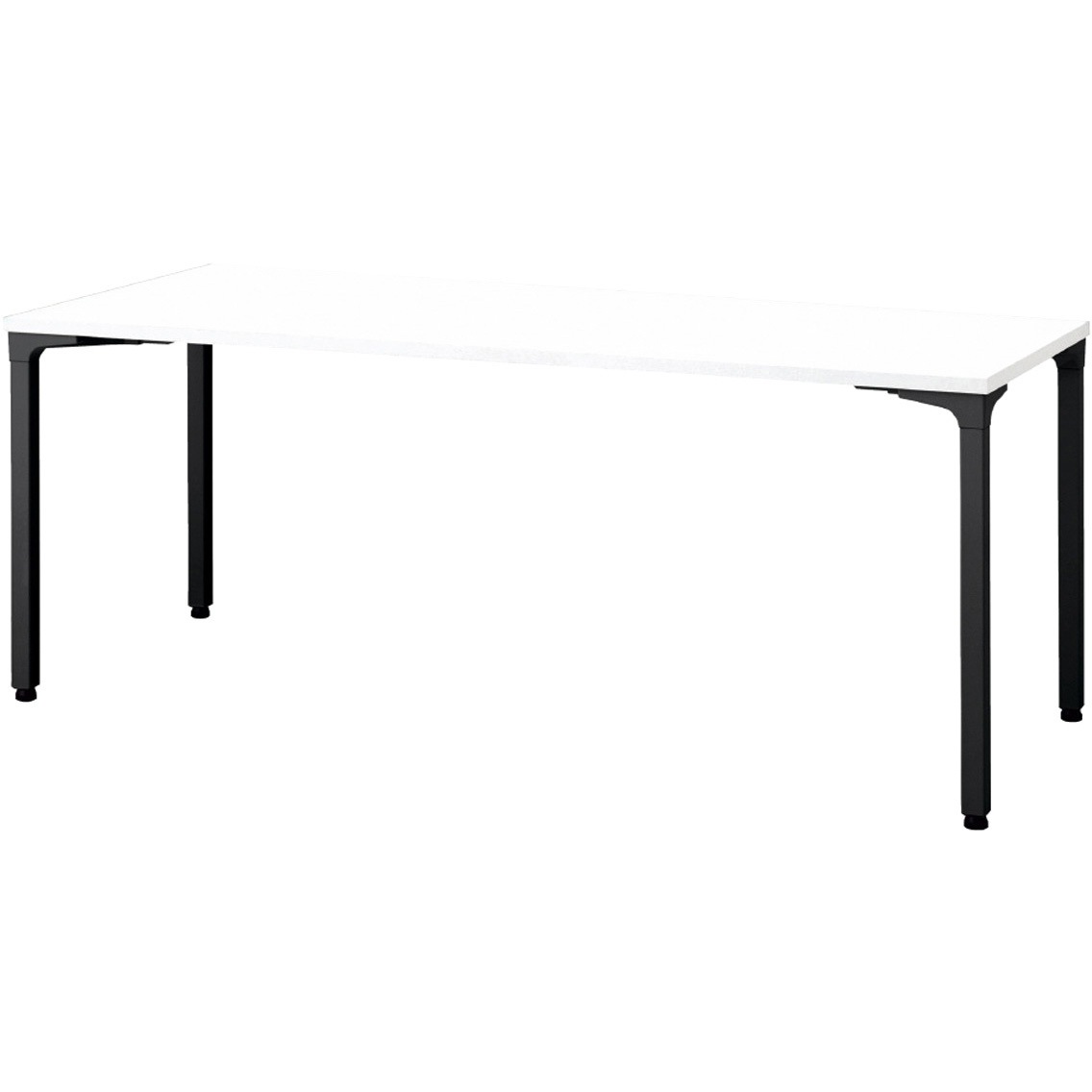 NN-1809PARV WV/BK 会議テーブル ロンナ 抗ウイルス天板 4本脚アジャスタータイプ 長方形(組立サービス付き) 1台 プラス[家具] 【通販モノタロウ】