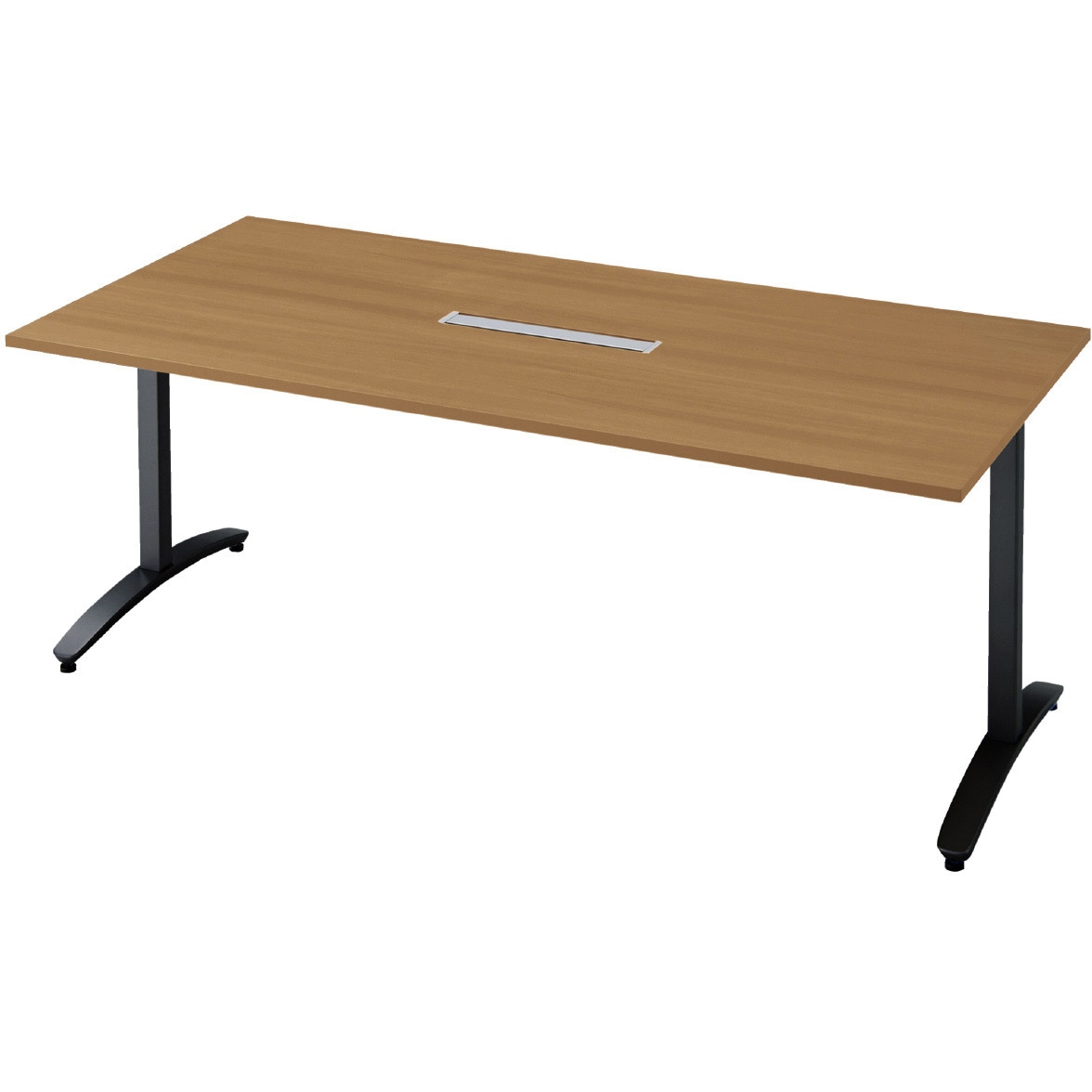 NN-1809TARH T2/BK 会議テーブル ロンナ T字脚アジャスタータイプ 配線口あり 長方形(組立サービス付き) プラス[家具] 組立・設置・取付 奥行900mm