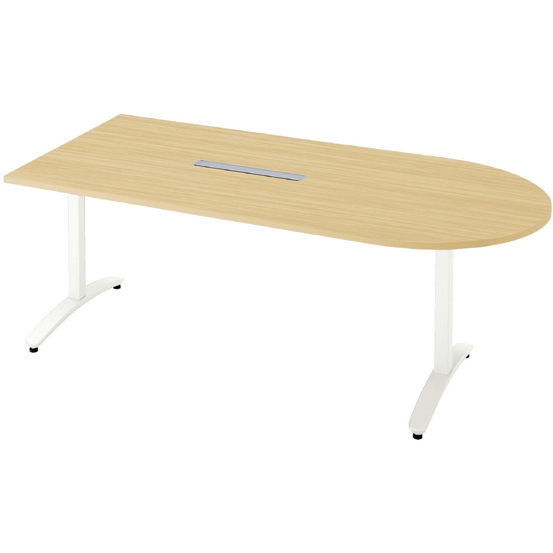 NN-1809TAUH LW/W4 会議テーブル ロンナ T字脚アジャスタータイプ 配線口あり U字形(組立サービス付き) プラス[家具] 組立・設置・取付 奥行900mm