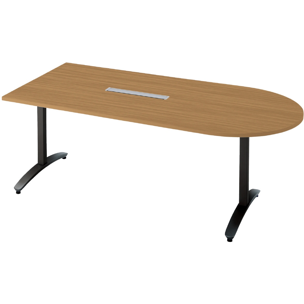 NN-1809TAUH T2/BK 会議テーブル ロンナ T字脚アジャスタータイプ 配線口あり U字形(組立サービス付き) プラス[家具] 組立・設置・取付 奥行900mm 76,890円