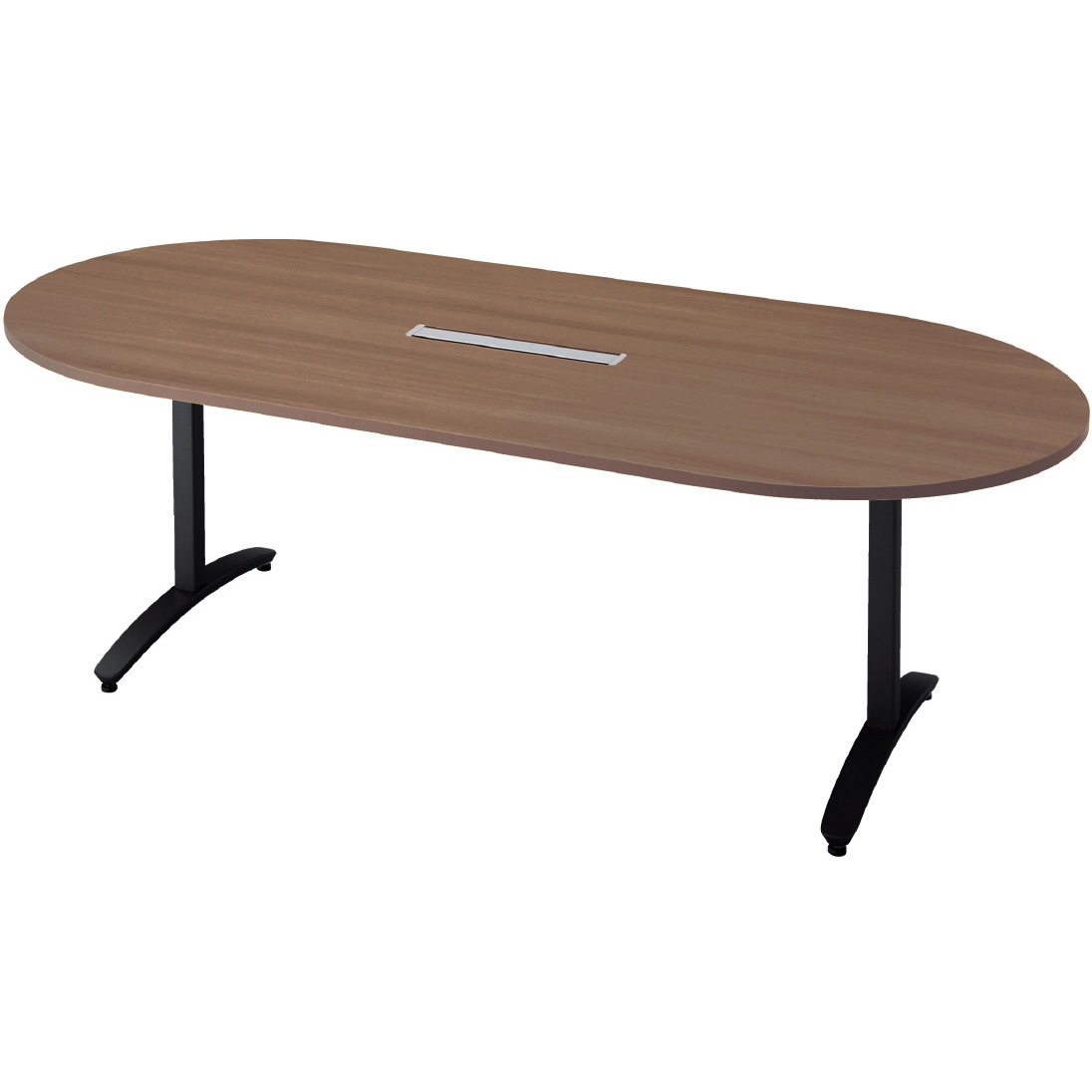 NN-2110TAOH PW/BK 会議テーブル ロンナ T字脚アジャスタータイプ 配線口あり 長円形(組立サービスなし) プラス[家具] 奥行1000mm 87,890円