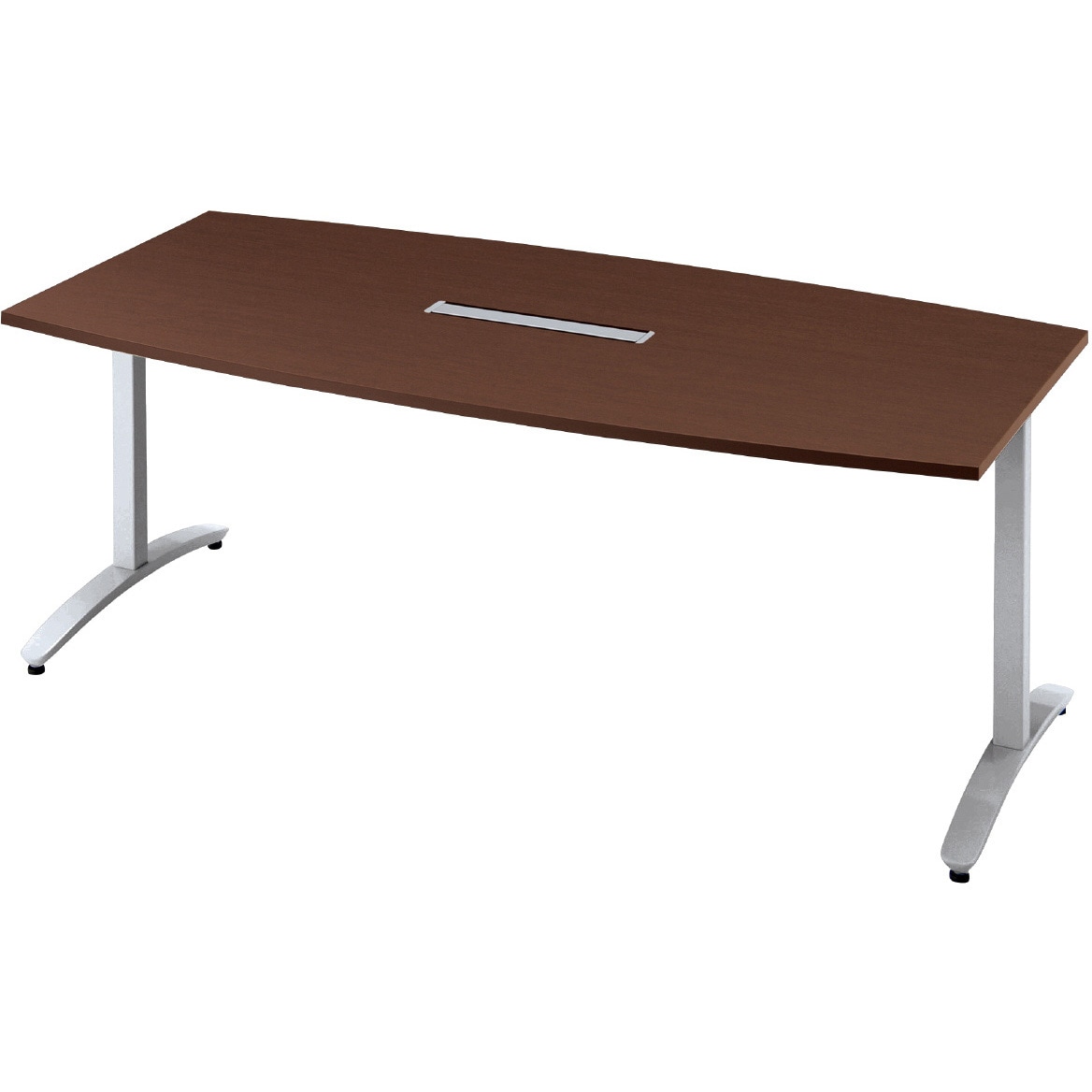 NN-1809TABH LM/M4 会議テーブル ロンナ T字脚アジャスタータイプ 配線口あり ボート形(組立サービス付き) プラス[家具] 組立・設置・取付 奥行900mm