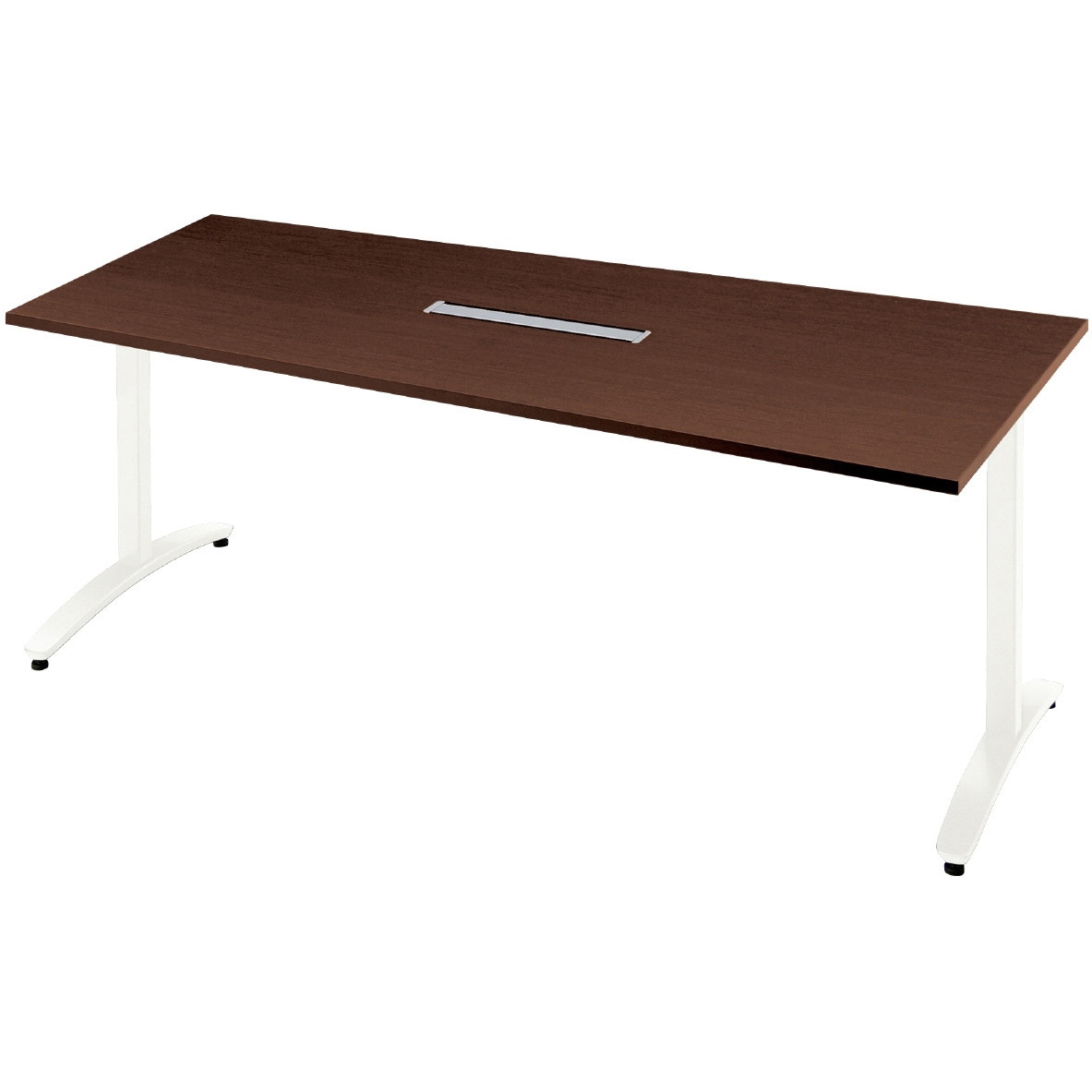 NN-1809TADH LM/W4 会議テーブル ロンナ T字脚アジャスタータイプ 配線口あり 長台形(組立サービス付き) プラス[家具] 組立・設置・取付 奥行900mm