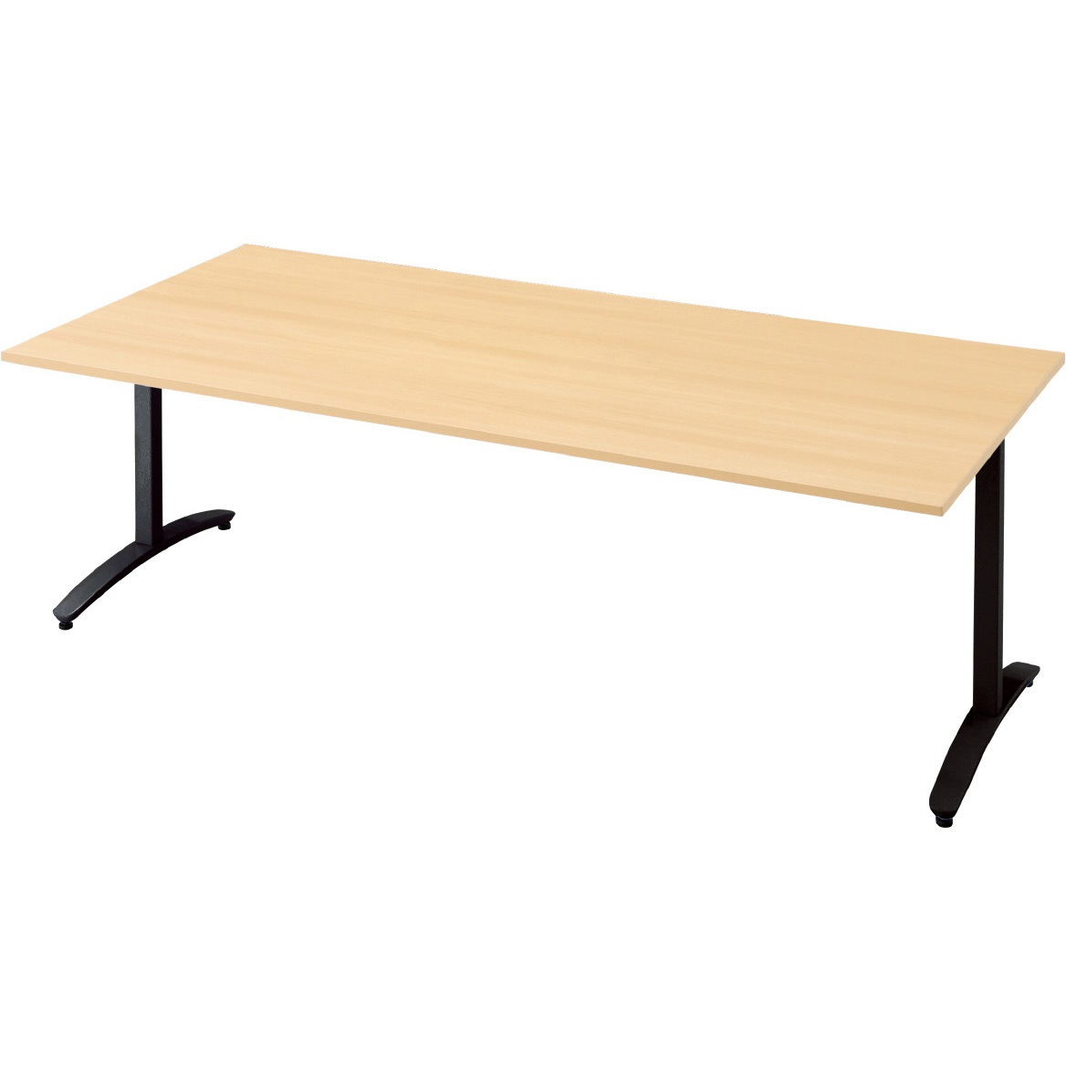 NN-2110TAR WM/BK 会議テーブル ロンナ T字脚アジャスタータイプ 配線口なし 長方形(組立サービス付き) プラス[家具] 組立・設置・取付 奥行1000mm