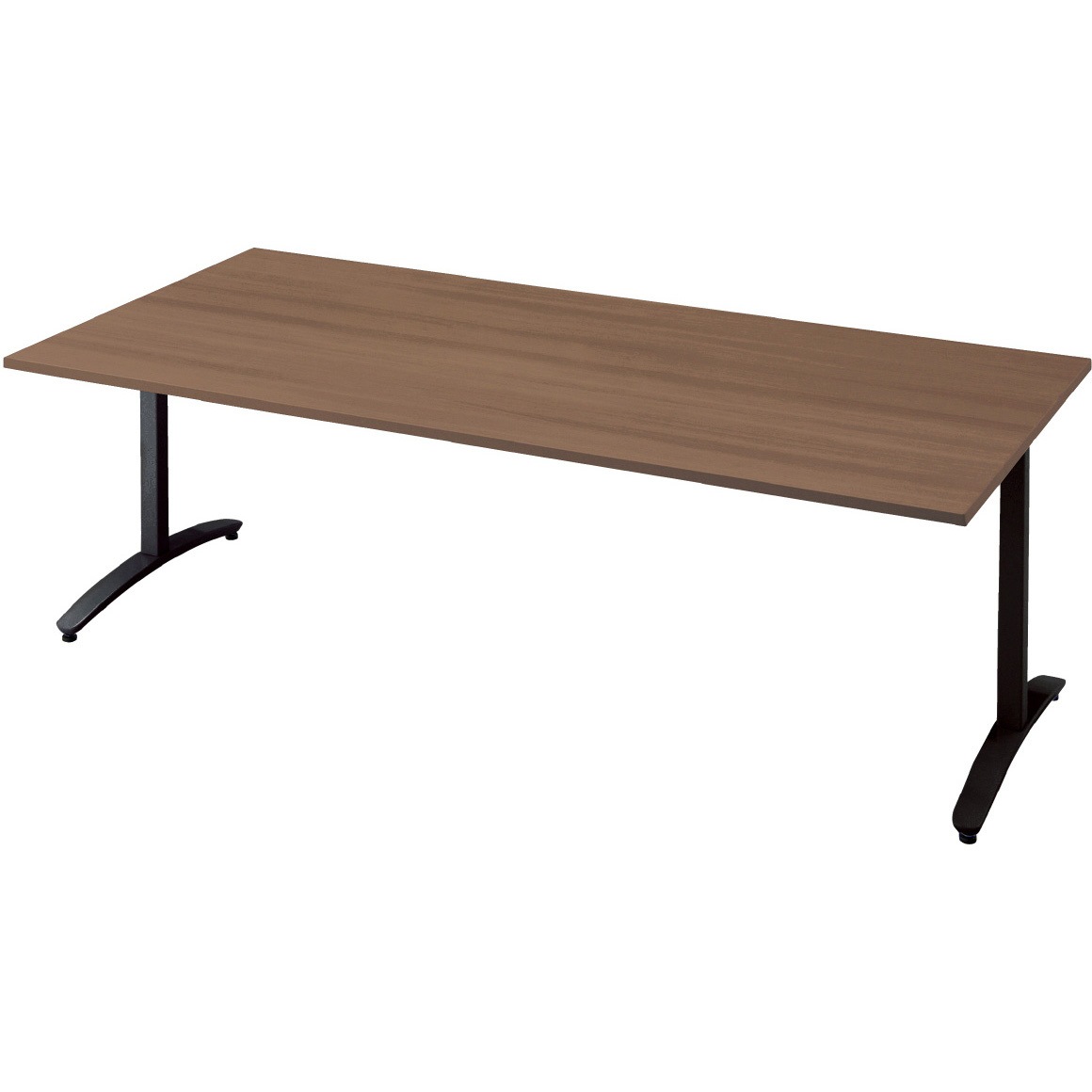 NN-2110TAR PW/BK 会議テーブル ロンナ T字脚アジャスタータイプ 配線口なし 長方形(組立サービス付き) プラス[家具] 組立・設置・取付 奥行1000mm