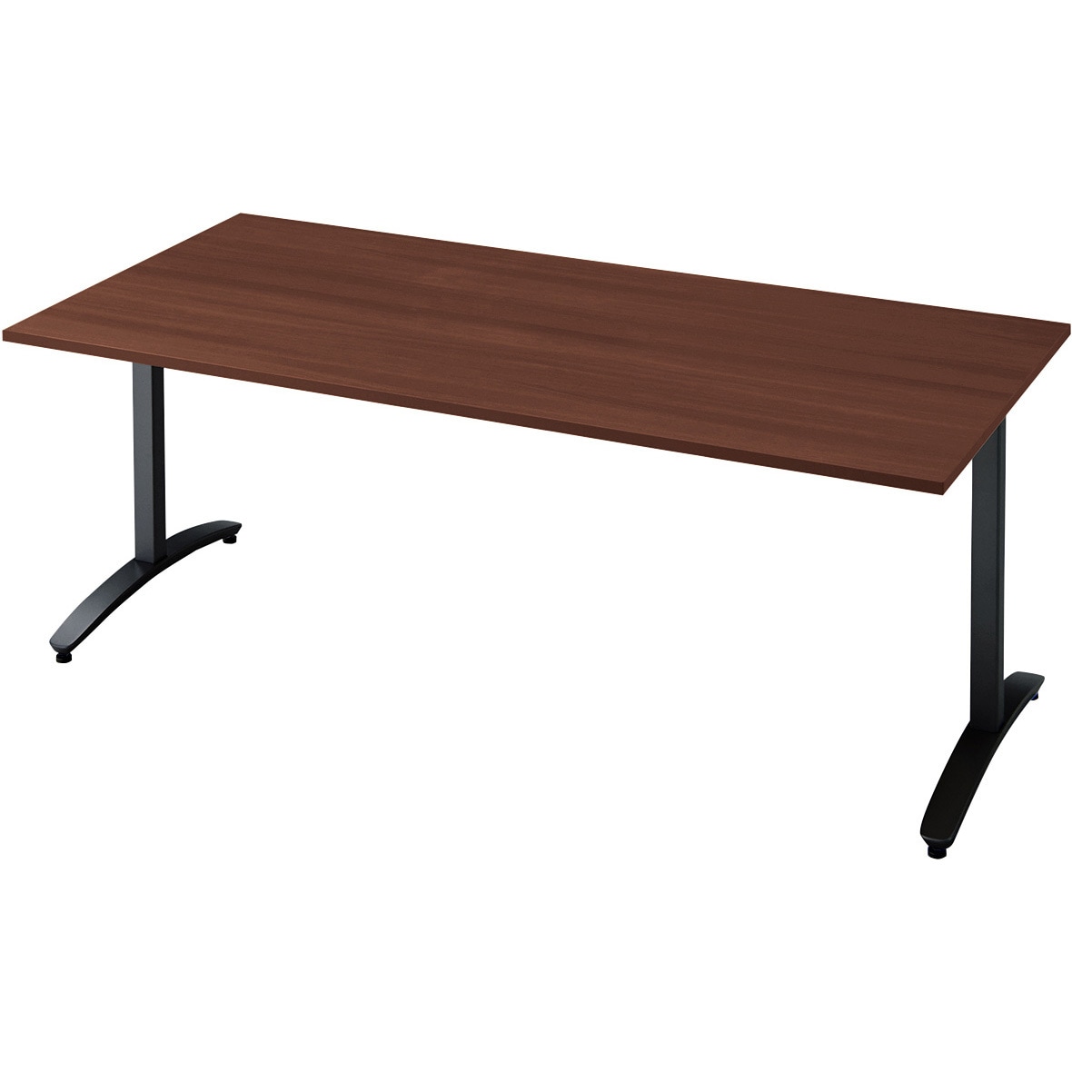 NN-1809TAR LM/BK 会議テーブル ロンナ T字脚アジャスタータイプ 配線口なし 長方形(組立サービス付き) プラス[家具] 組立・設置・取付 奥行900mm