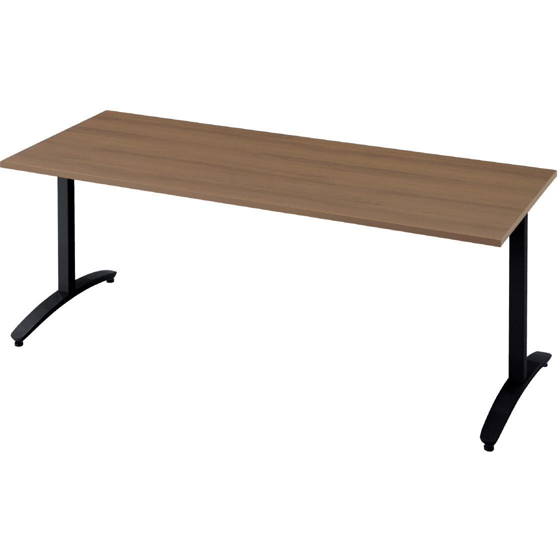 NN-1807TAR PW/BK 会議テーブル ロンナ T字脚アジャスタータイプ 配線口なし 長方形(組立サービス付き) プラス[家具] 組立・設置・取付 奥行750mm