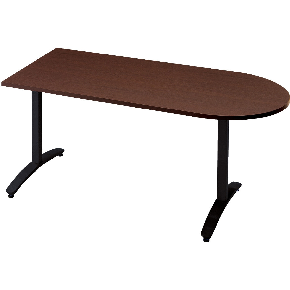 NN-1507TAU LM/BK 会議テーブル ロンナ T字脚アジャスタータイプ 配線口なし U字形(組立サービス付き) プラス[家具] 組立・設置・取付 奥行750mm