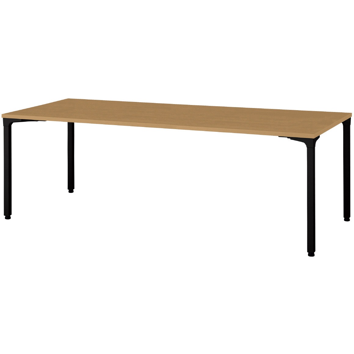 NN-2110PAR T2/BK 会議テーブル ロンナ 4本脚アジャスタータイプ 配線口なし 長方形(組立サービス付き) プラス[家具] 組立・設置・取付 奥行1000mm