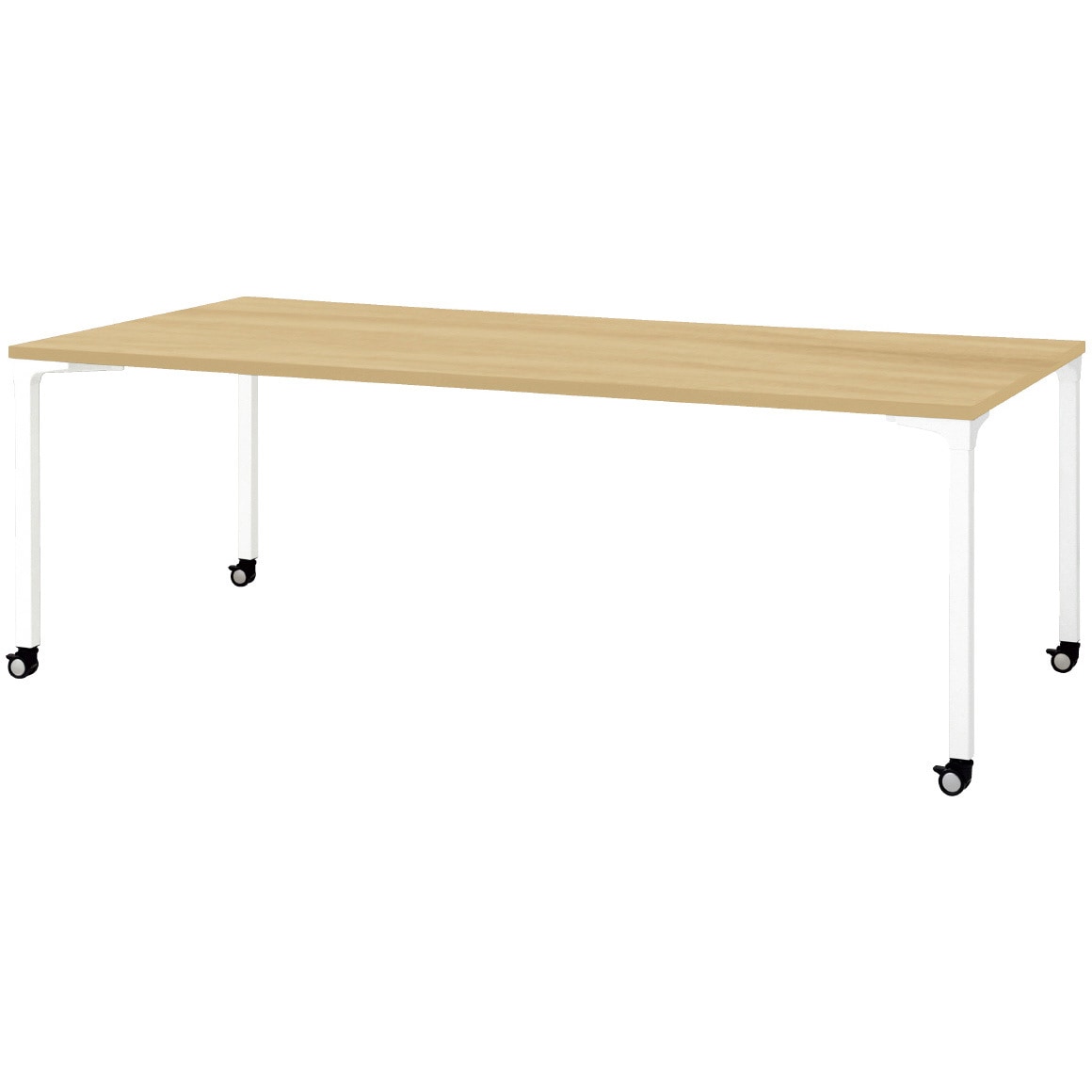 NN-2110PKR LW/W4 会議テーブル ロンナ 4本脚キャスタータイプ 長方形(組立サービス付き) プラス[家具] 組立・設置・取付 奥行1000mm