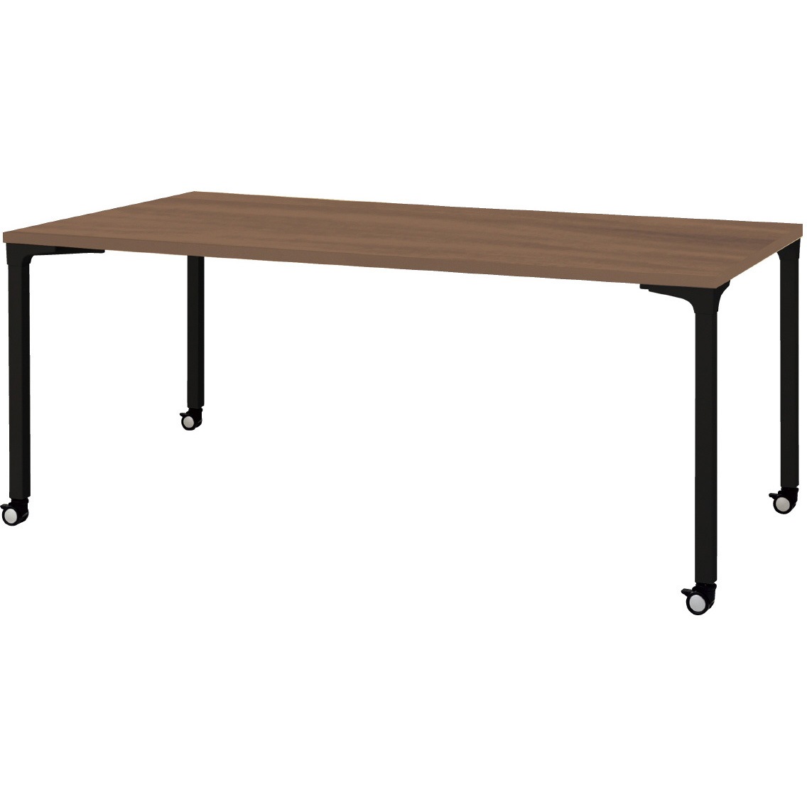 NN-1809PKR PW/BK 会議テーブル ロンナ 4本脚キャスタータイプ 長方形(組立サービス付き) プラス[家具] 組立・設置・取付 奥行900mm