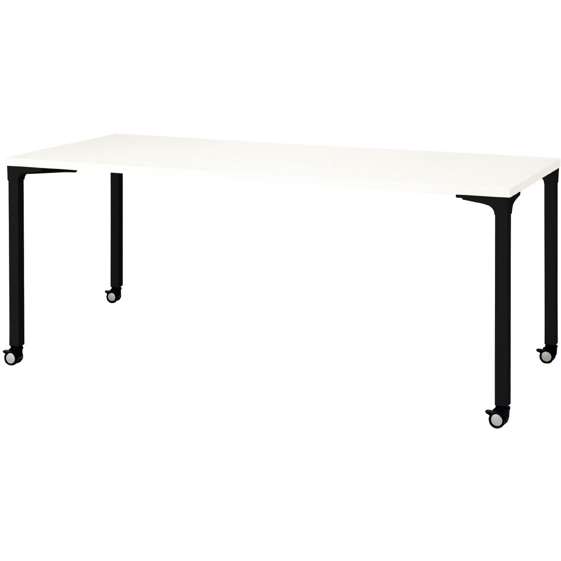 NN-1807PKR W4/BK 会議テーブル ロンナ 4本脚キャスタータイプ 長方形(組立サービス付き) プラス[家具] 組立・設置・取付 奥行750mm