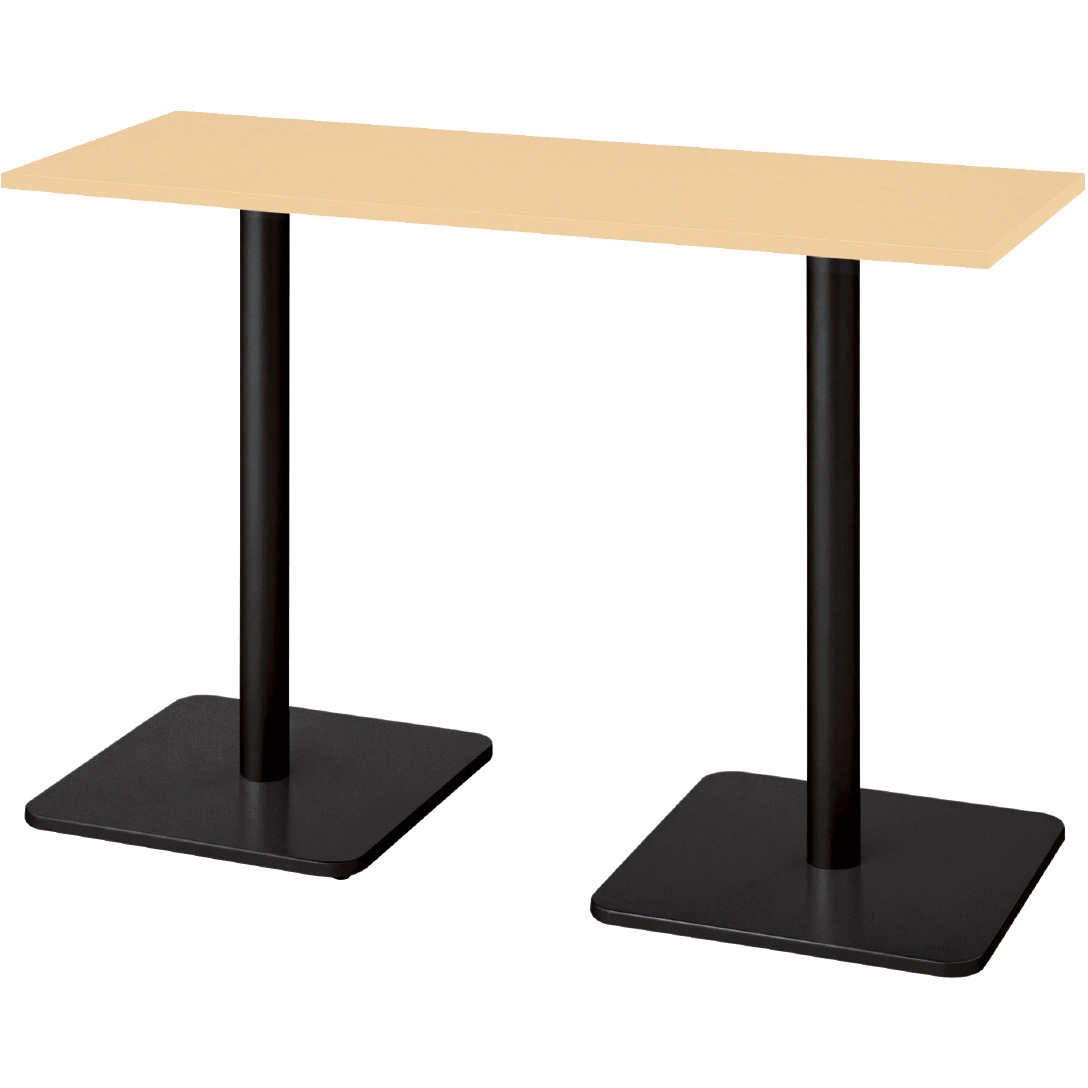 NN-1505BHR WM/BK 会議テーブル ロンナ ベース脚タイプ ハイポジション(組立サービス付き) プラス[家具] 組立・設置・取付 長方形 奥行550mm