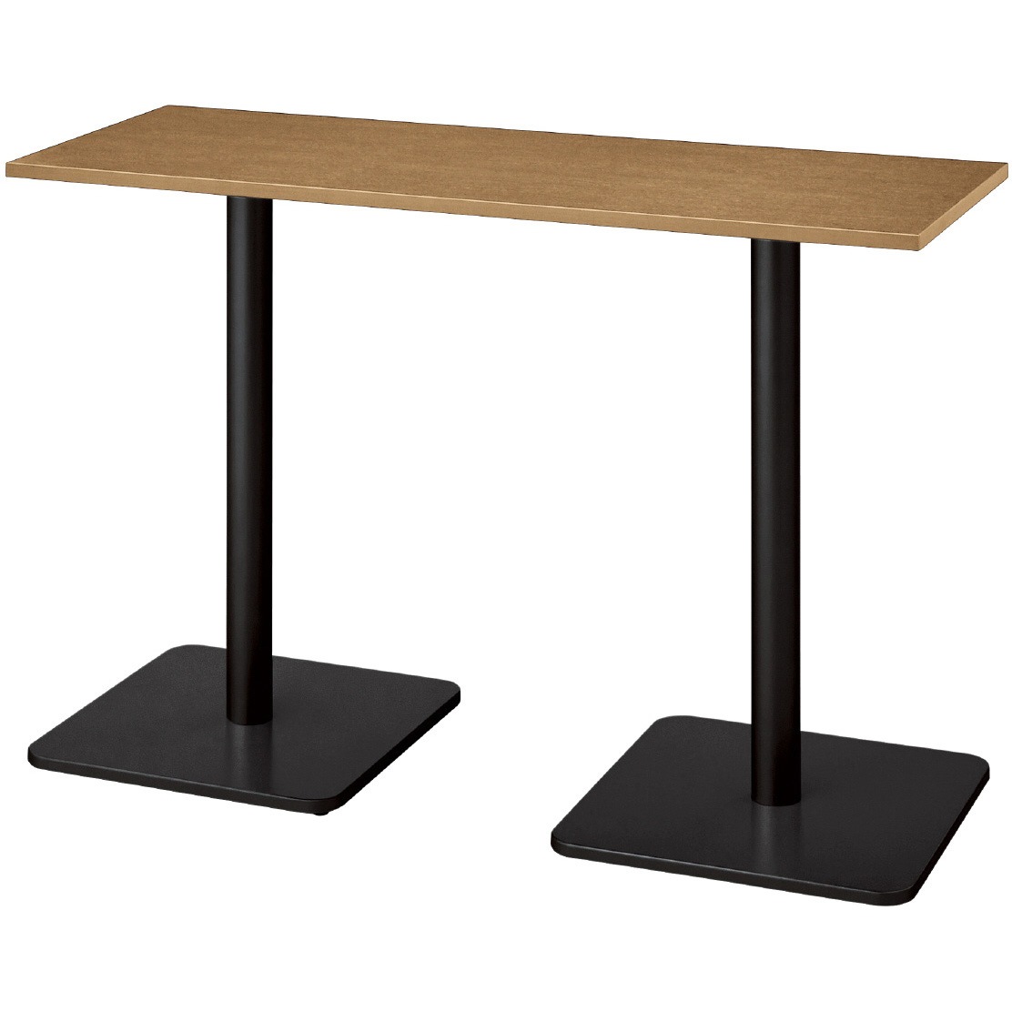 NN-1505BHR T2/BK 会議テーブル ロンナ ベース脚タイプ ハイポジション(組立サービス付き) プラス[家具] 組立・設置・取付 長方形 奥行550mm