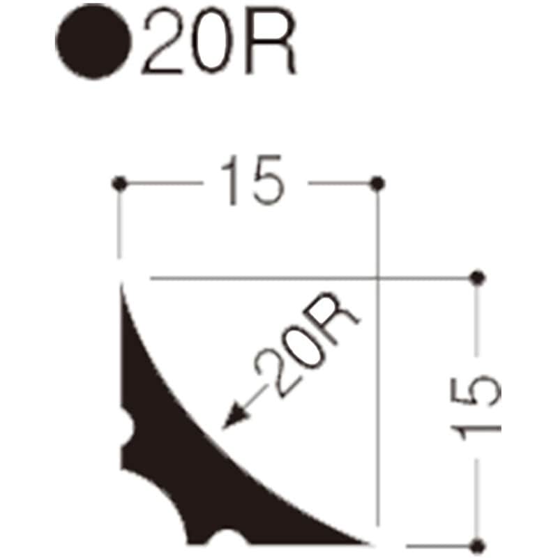 20R-N 階段コーナー フクビ化学 長さ1.82m 1箱(50個) 20R-N 10,625円