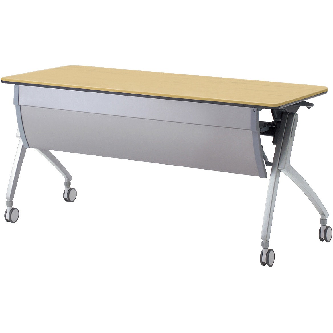 XT-520M LW 会議テーブル ルアルコ 幕板付・配線口なし・棚板付(組立サービスなし) プラス[家具] 奥行600mm  XT-520M LW