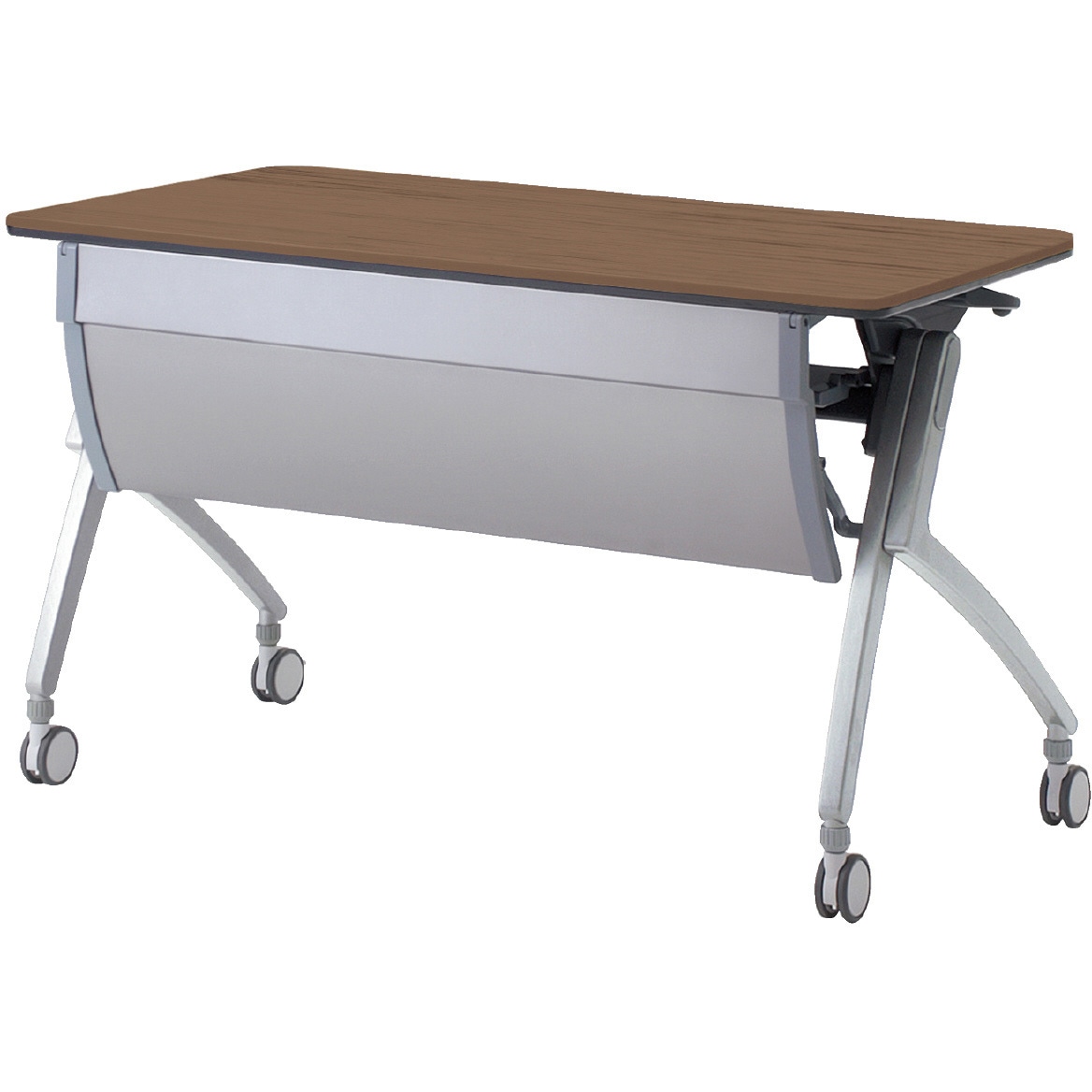 XT-415M PW 会議テーブル ルアルコ 幕板付・配線口なし・棚板付(組立サービスなし) プラス[家具] 奥行450mm  XT-415M PW