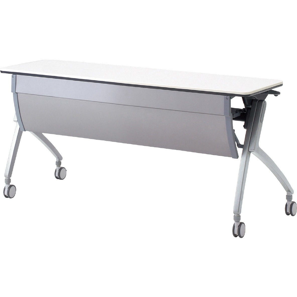 XT-515M WS 会議テーブル ルアルコ 幕板付・配線口なし・棚板付(組立サービスなし) プラス[家具] 奥行450mm  XT-515M WS