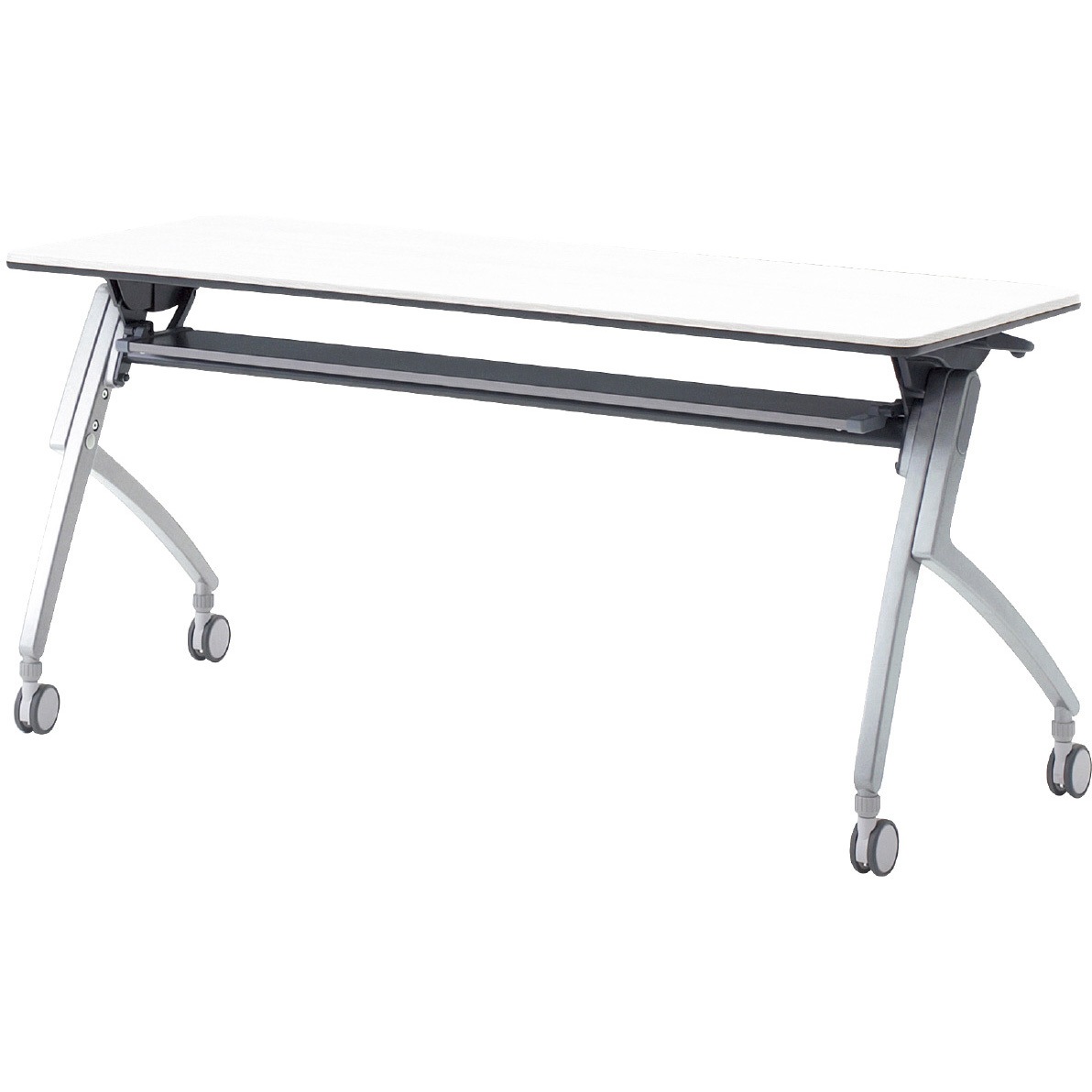 XT-520 WS 会議テーブル ルアルコ 幕板なし・配線口なし・棚板付(組立サービスなし) プラス[家具] 奥行600mm  XT-520 WS