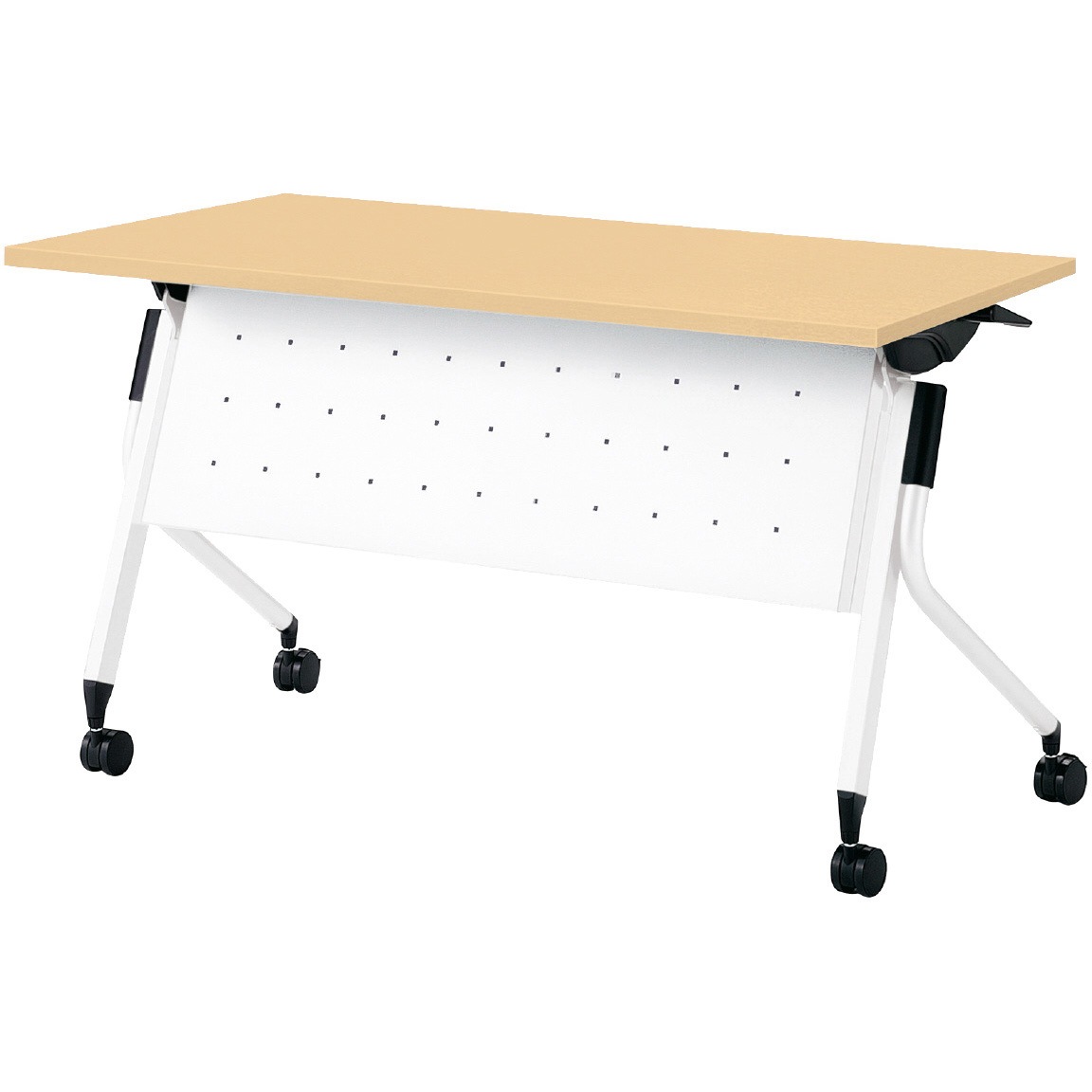 LD3-415M WM/W4 会議テーブル リネロ3 幕板付・棚板付(組立サービスなし) プラス[家具] 奥行450mm