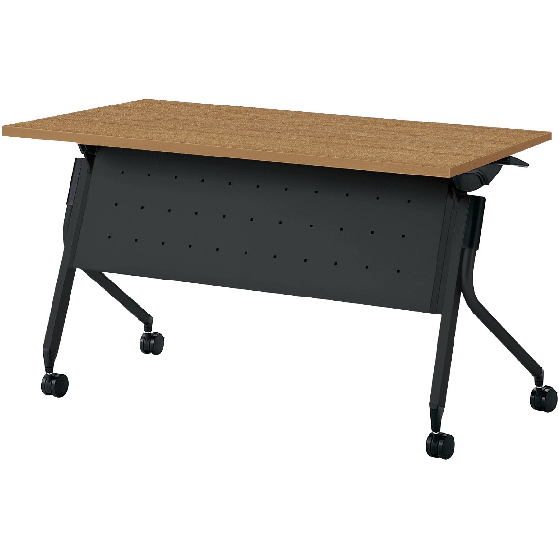 LD3-415M T2/SBK 会議テーブル リネロ3 幕板付・棚板付(組立サービスなし) プラス[家具] 奥行450mm