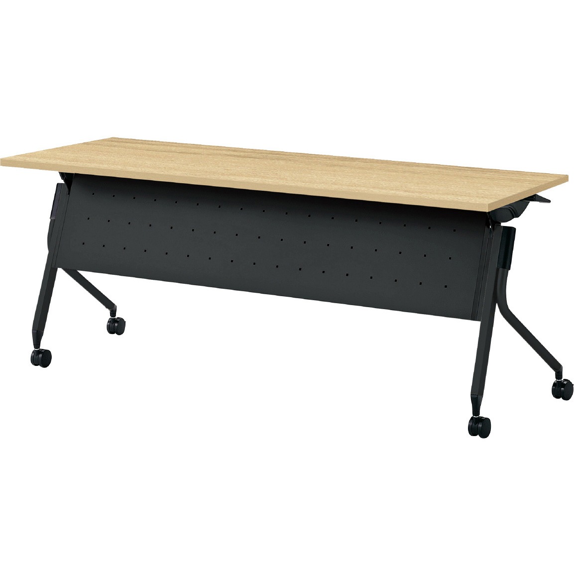 LD3-620MTN LW/SBK 会議テーブル リネロ3 幕板付・棚板なし(組立サービス付き) プラス[家具] 組立・設置・取付 奥行600mm