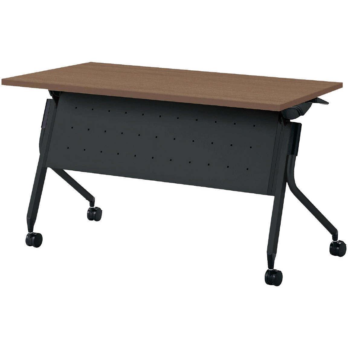 LD3-420MTN PW/SBK 会議テーブル リネロ3 幕板付・棚板なし(組立サービス付き) プラス[家具] 組立・設置・取付 奥行600mm