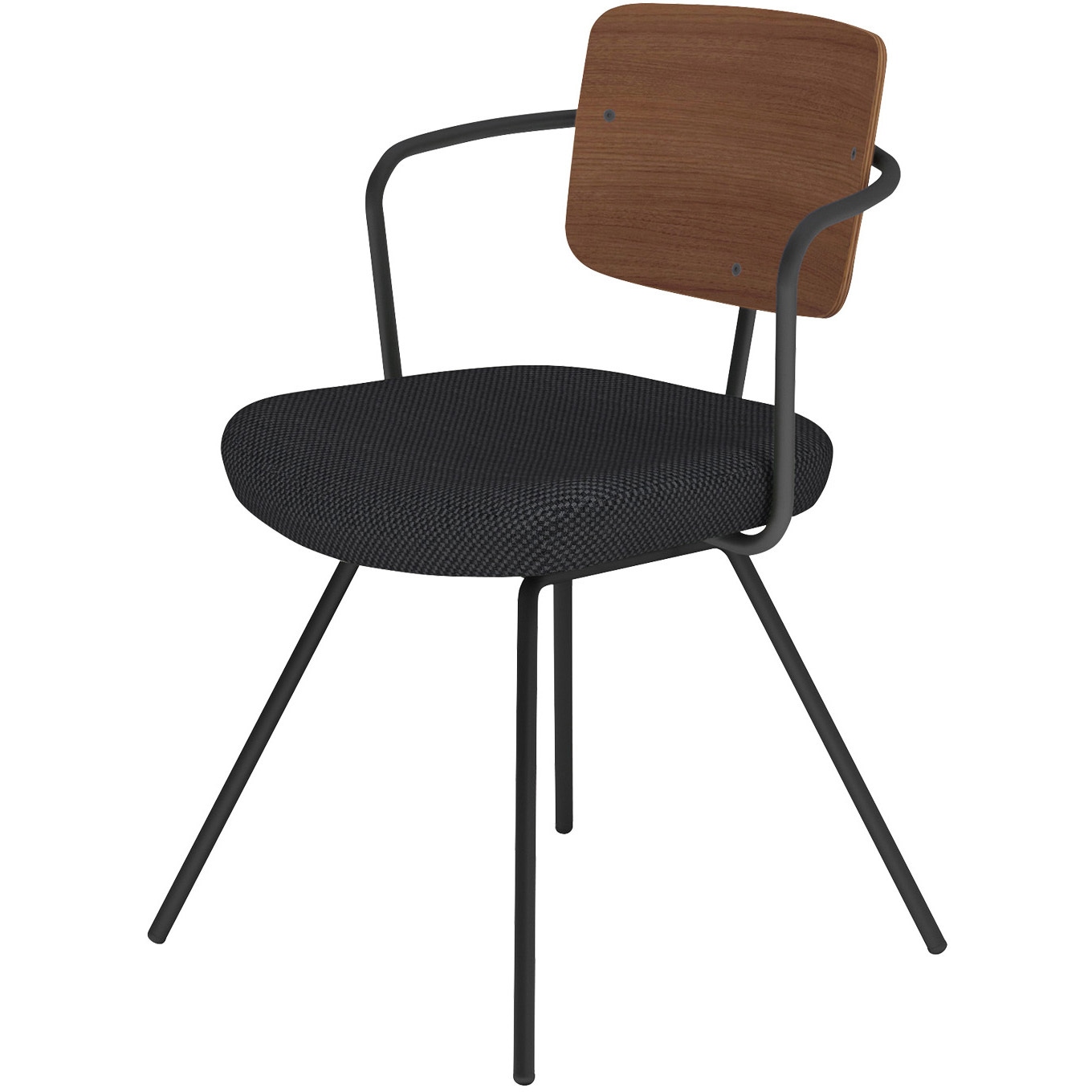 K16-B04CZ-BE6RX1 オフィスチェアー リーテ 4本脚 フレームタイプ 背合板(配送・組立サービス付き) コクヨ 組立・設置・取付 <背>ブラウン<座>ブラック色   K16-B04CZ-BE6RX1 40,287円