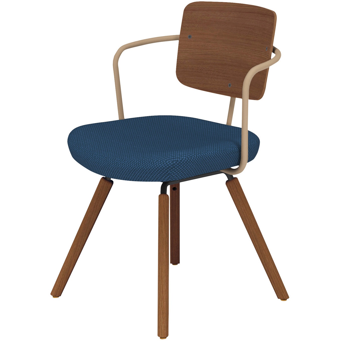 K16-R04CZ-ZT7RX1 オフィスチェアー リーテ 木脚 フレームタイプ 背合板(配送・組立サービス付き) コクヨ 組立・設置・取付 <背>ブラウン<座>ネイビー色   K16-R04CZ-ZT7RX1